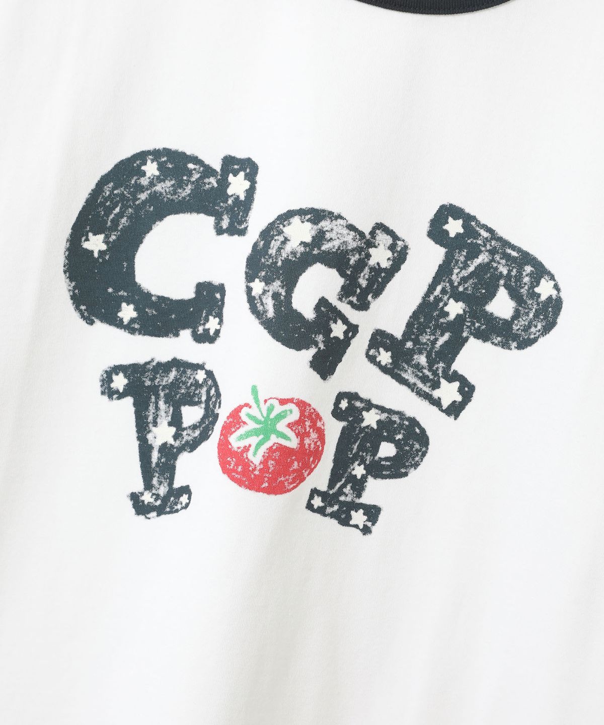 코드그라피(CGP) CGP POP 링거 반소매 티셔츠-화이트