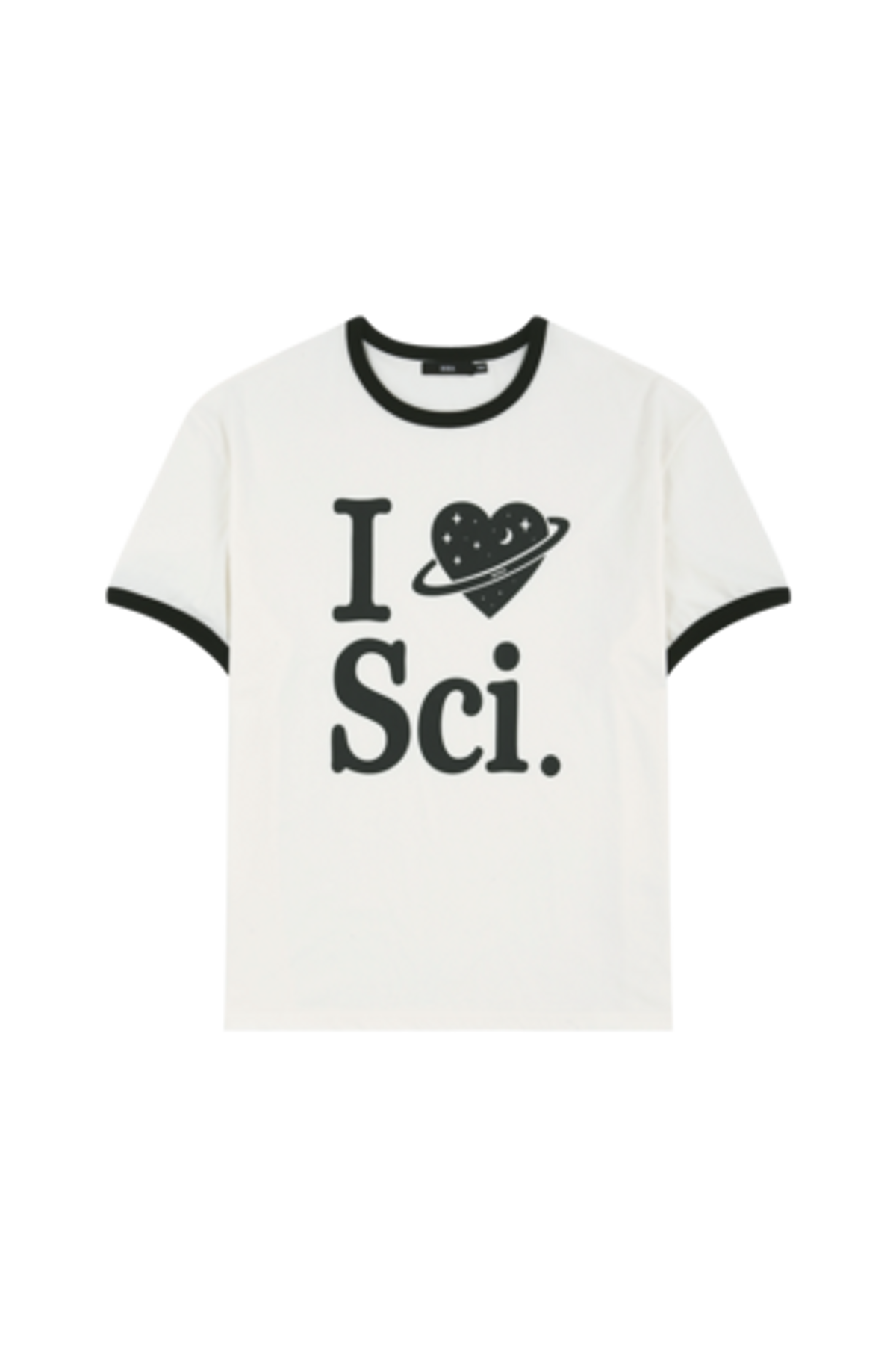 보다(BODA) 아이러브 사이언스 링거티셔츠 화이트 I LOVE SCIENCE