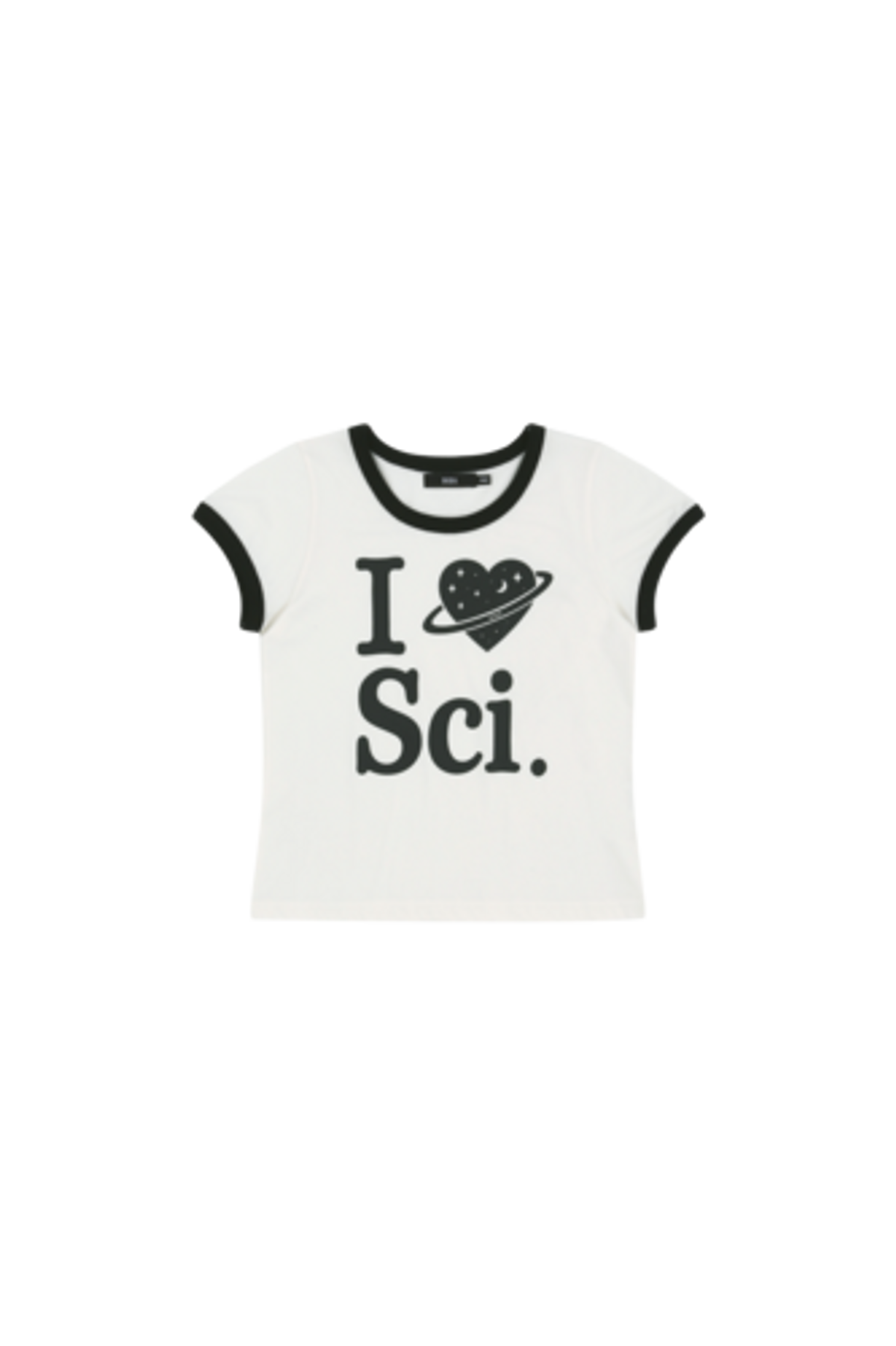 보다(BODA) 아이러브 사이언스 링거티셔츠 화이트 I LOVE SCIENCE