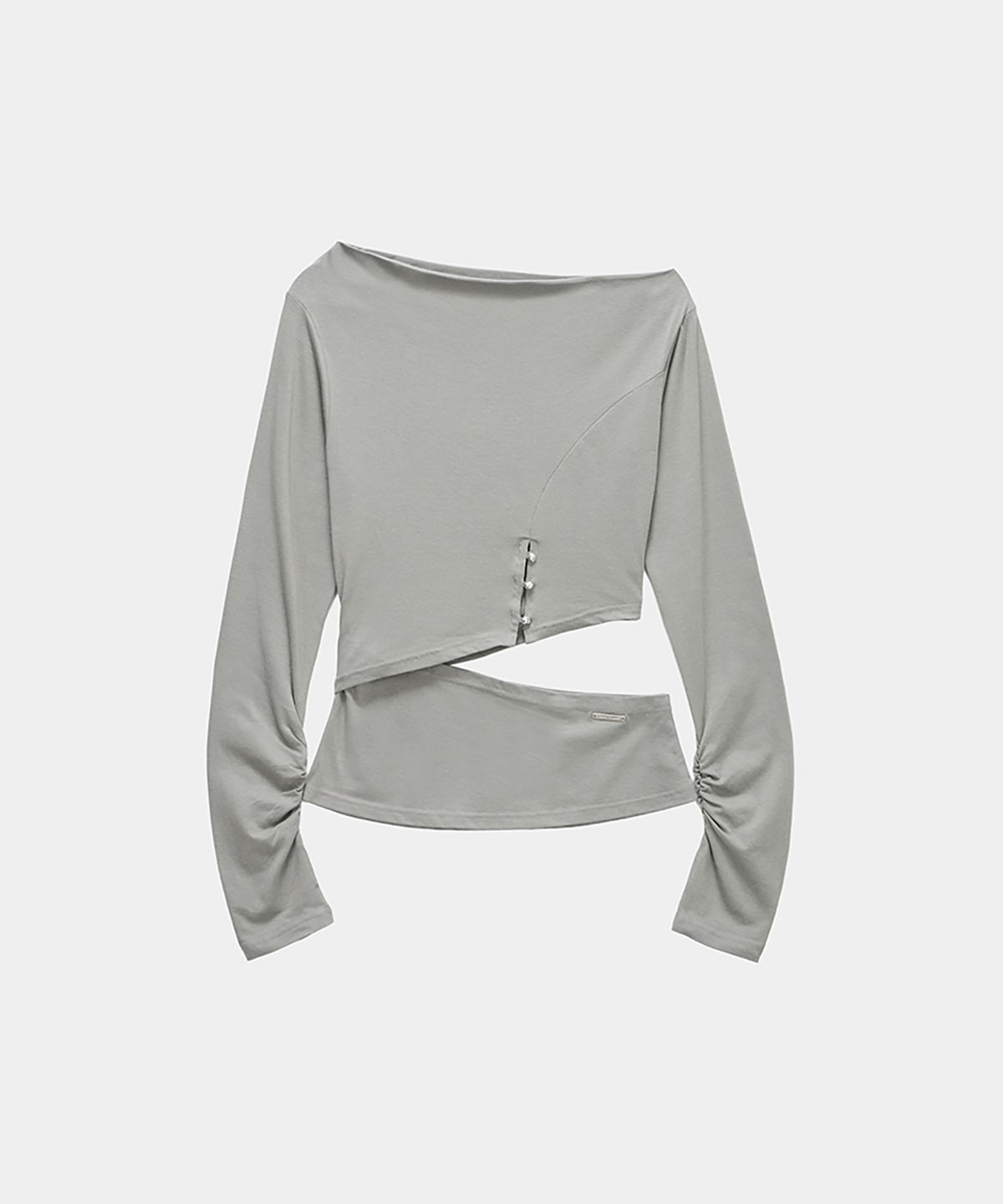 에트오소메(ETRE AU SOMMET) Cut-Out Open Long Sleeve (Gray)