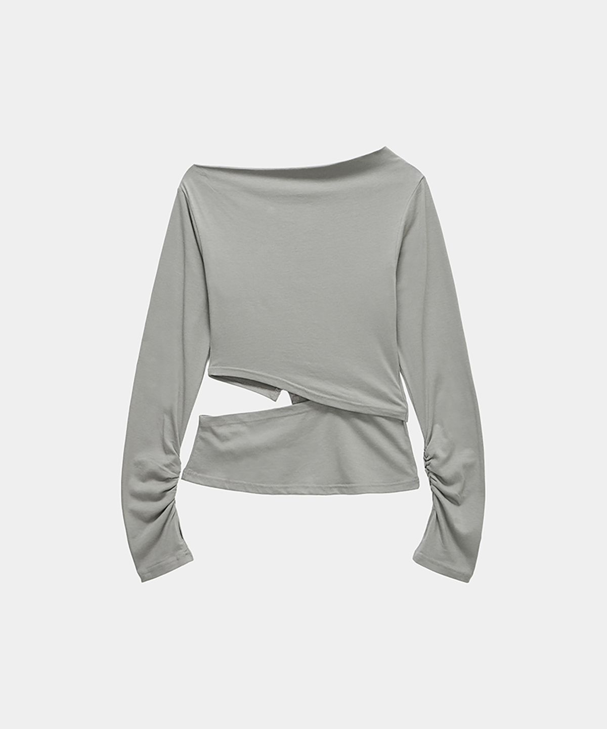 에트오소메(ETRE AU SOMMET) Cut-Out Open Long Sleeve (Gray)