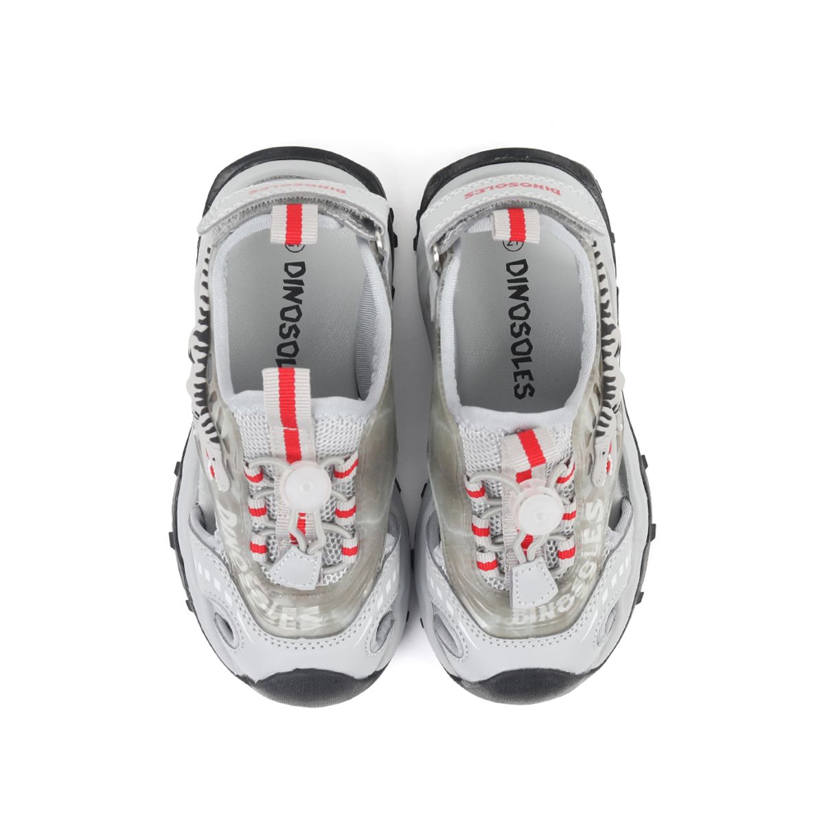 다이노솔즈(DINOSOLES) 스컬 본 샌들 키즈 그레이