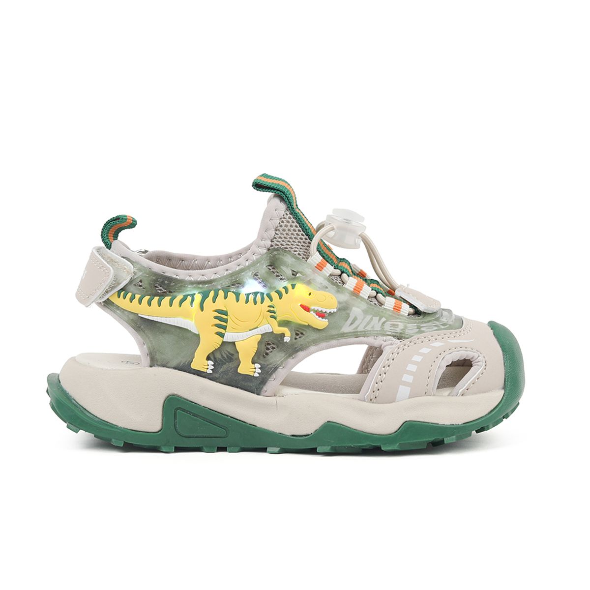 다이노솔즈(DINOSOLES) 스컬 본 샌들 키즈 그린