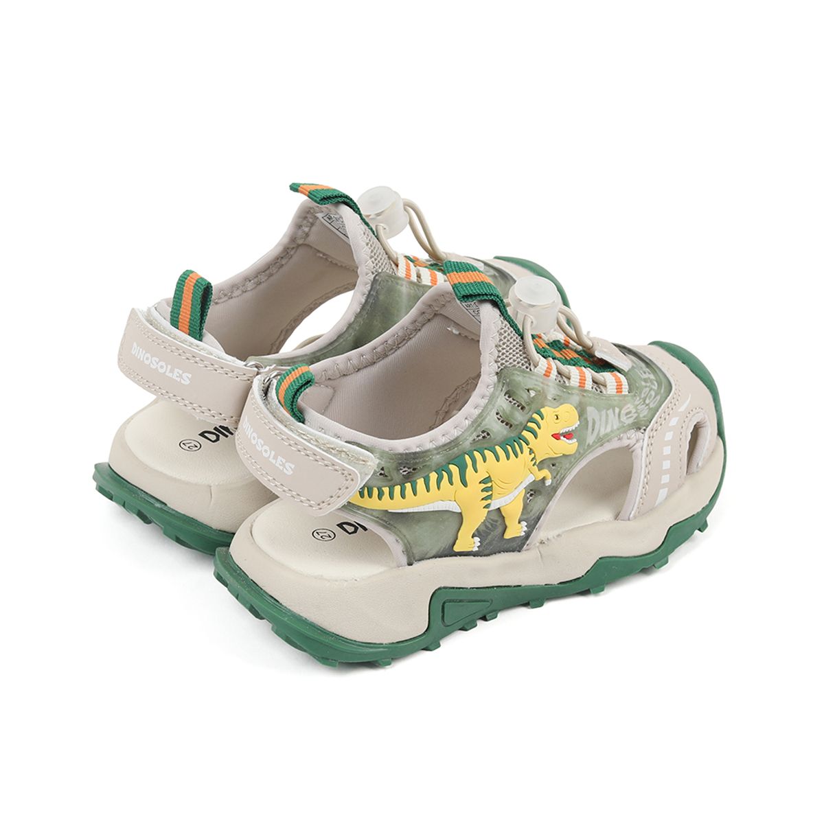 다이노솔즈(DINOSOLES) 스컬 본 샌들 키즈 그린