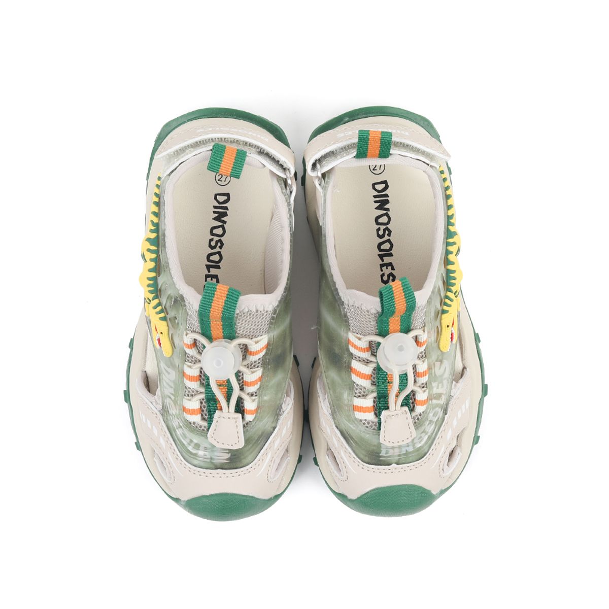 다이노솔즈(DINOSOLES) 스컬 본 샌들 키즈 그린