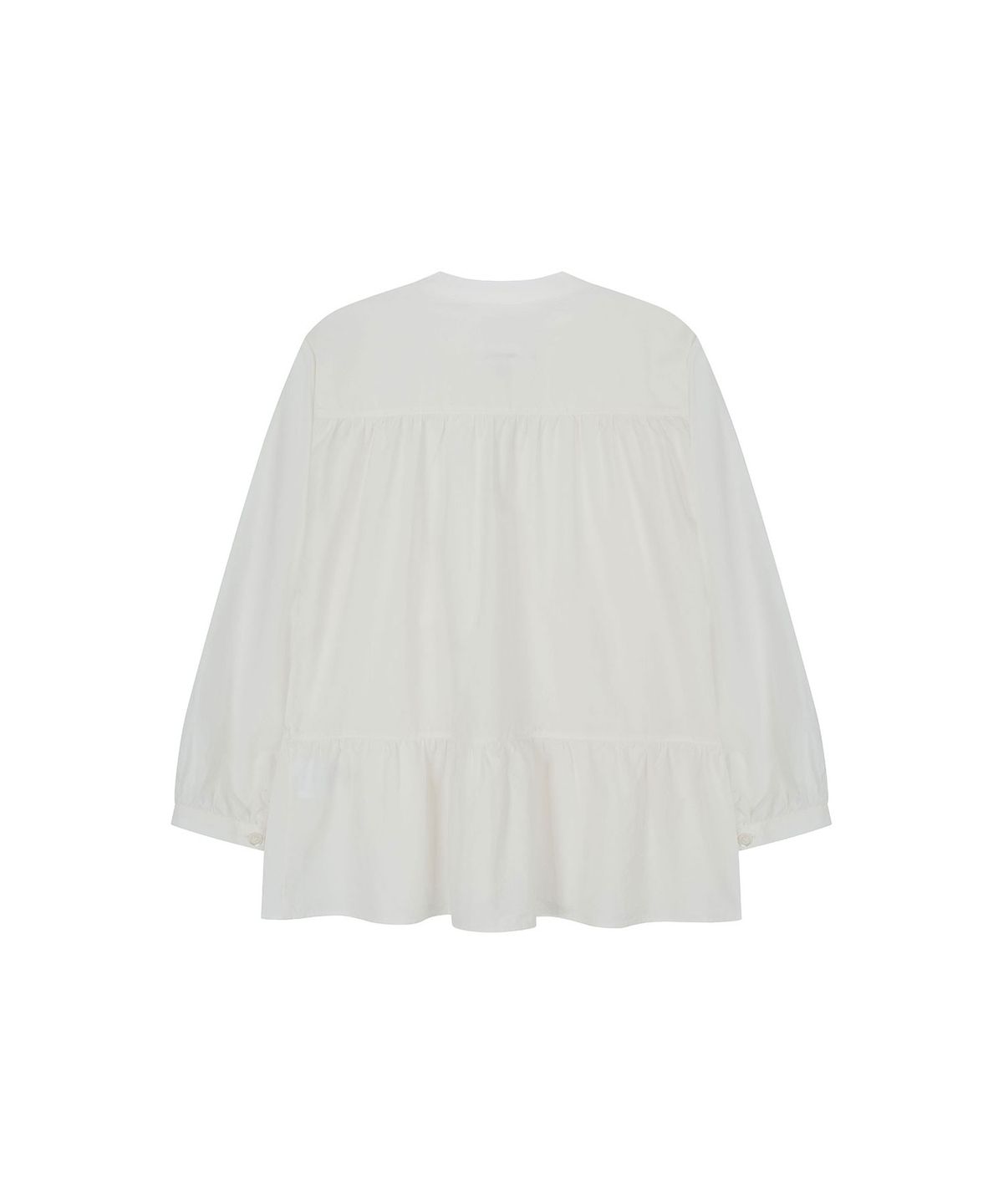 비자비(VIS A VIS) COTTON GATHERED BLOUSE(WHITE)