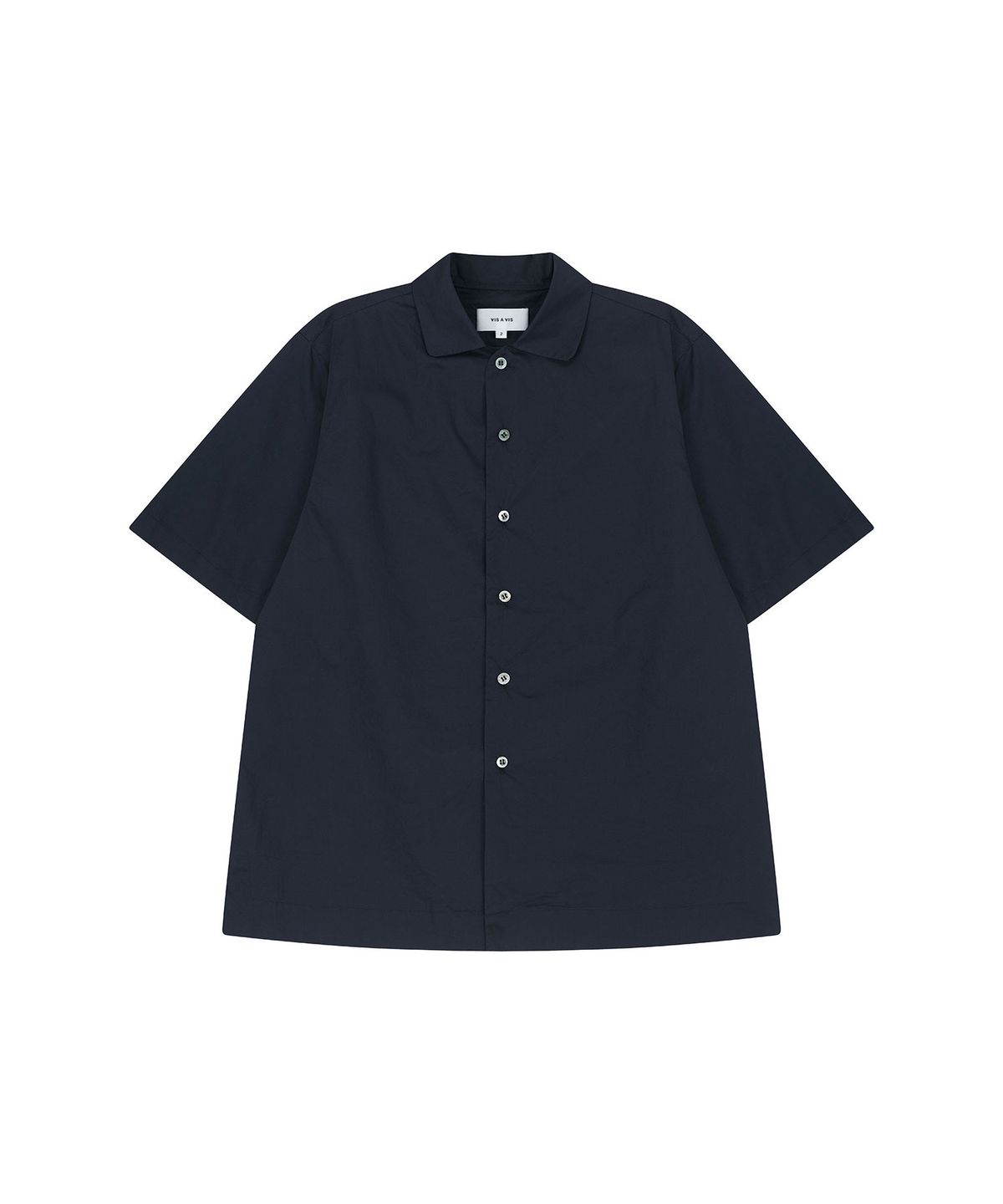 비자비(VIS A VIS) HALF SLEEVED COTTON BUTTON DOWN SHIRT (NAVY)