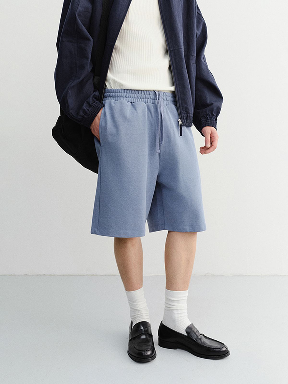 던스트 포 맨(DUNST FOR MEN) PIGMENT RELAXED BEACH SHORTS_UNISEX_UDPA6B123_BLUE