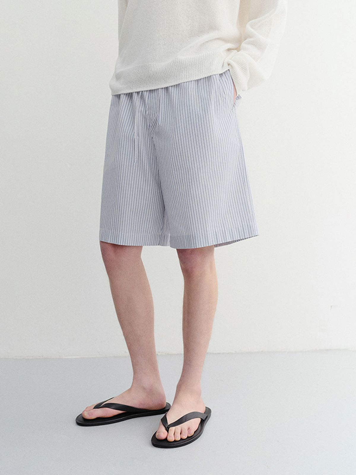 던스트 포 맨(DUNST FOR MEN) PAJAMA BERMUDA SHORTS_UNISEX_UDPA6B122_BLUE STRIPE