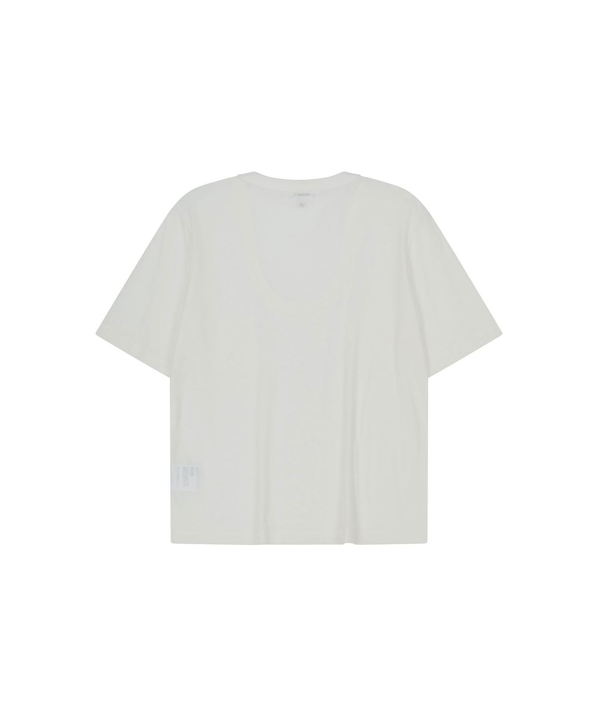 비자비(VIS A VIS) HALF SLEEVED U NECK TEE SHIRT (WHITE)