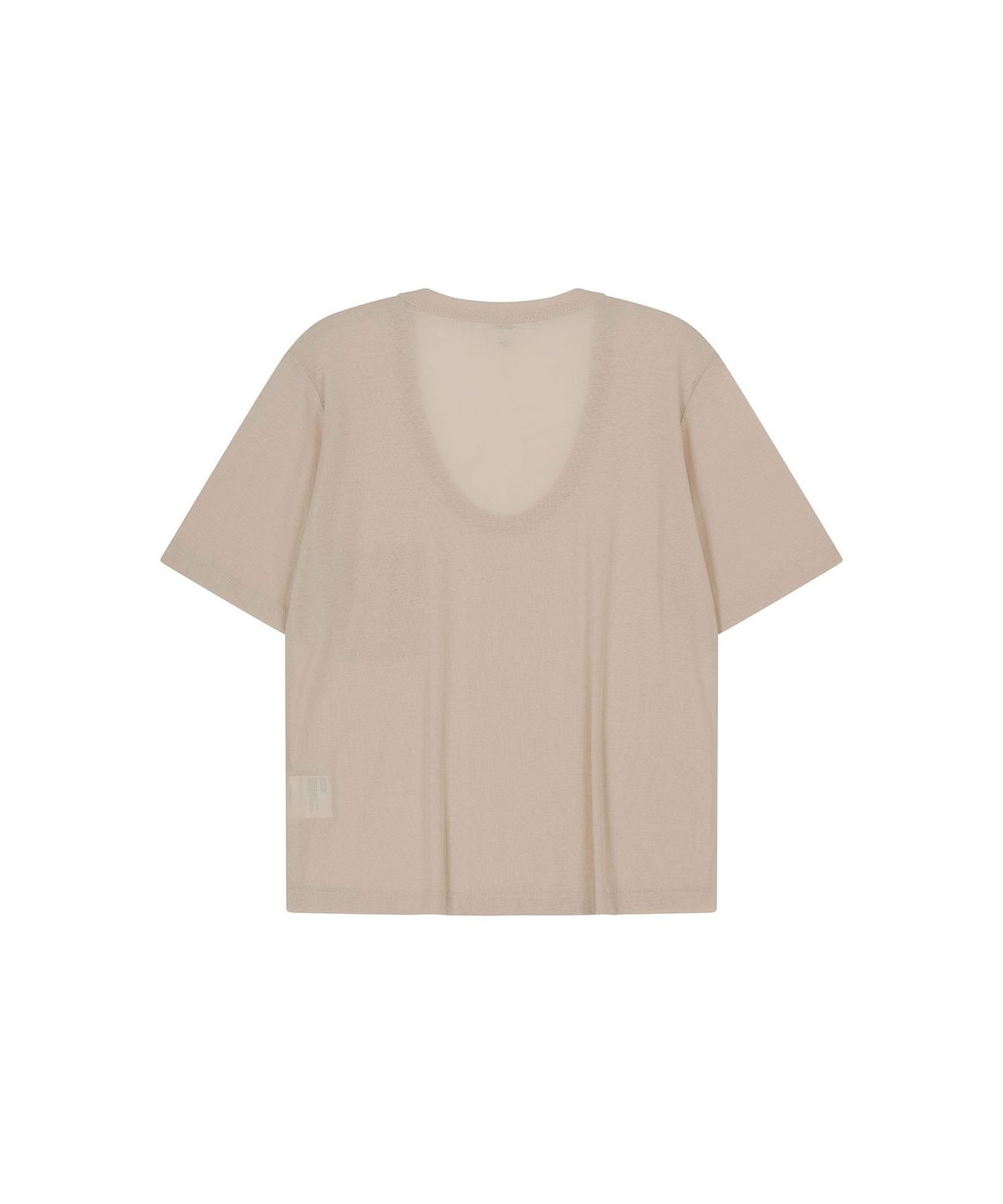 비자비(VIS A VIS) HALF SLEEVED U NECK TEE SHIRT (BEIGE)