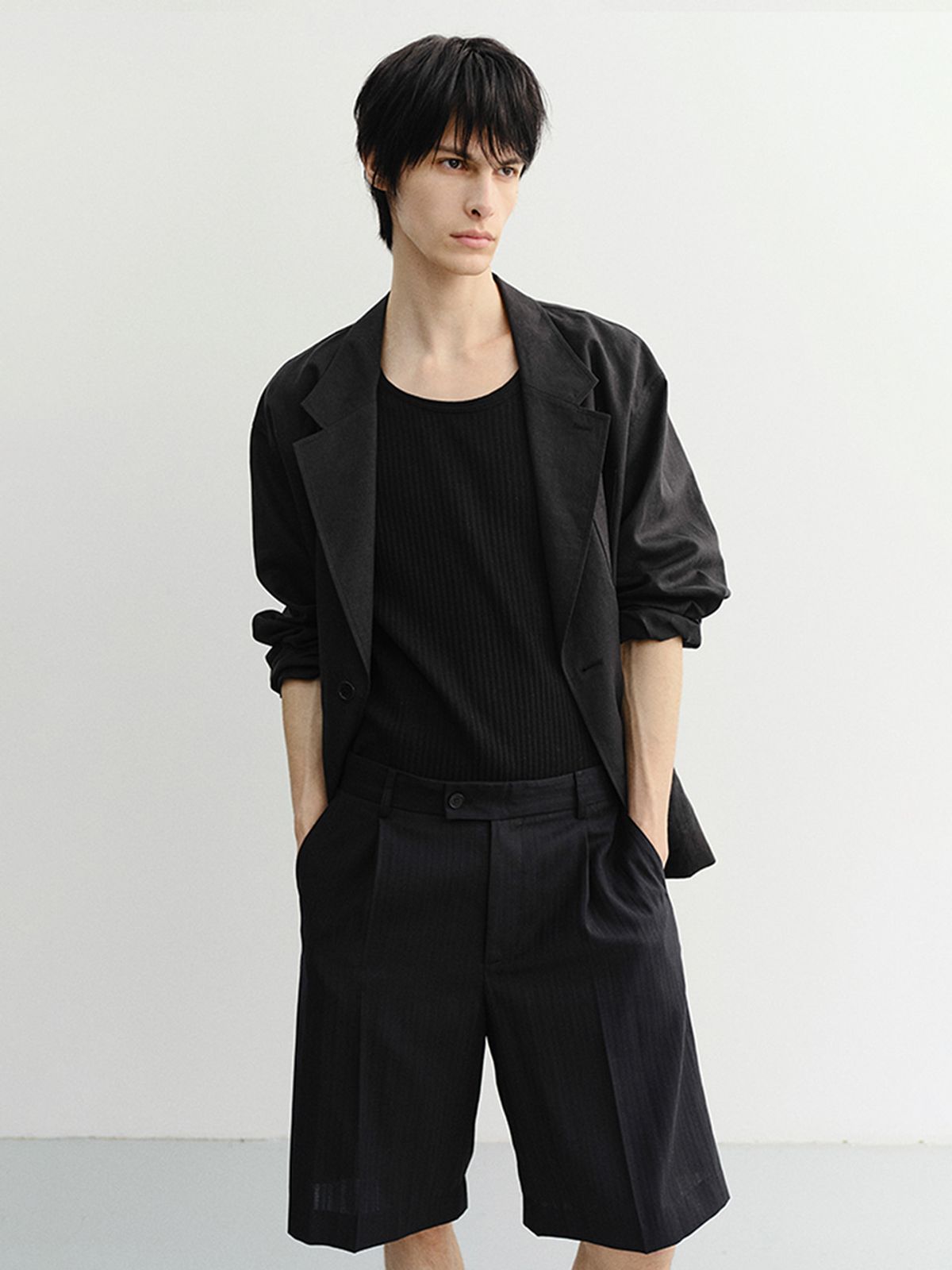 던스트 포 맨(DUNST FOR MEN) RELAXED SLEEVELESS TOP_UDTS6B321_BLACK