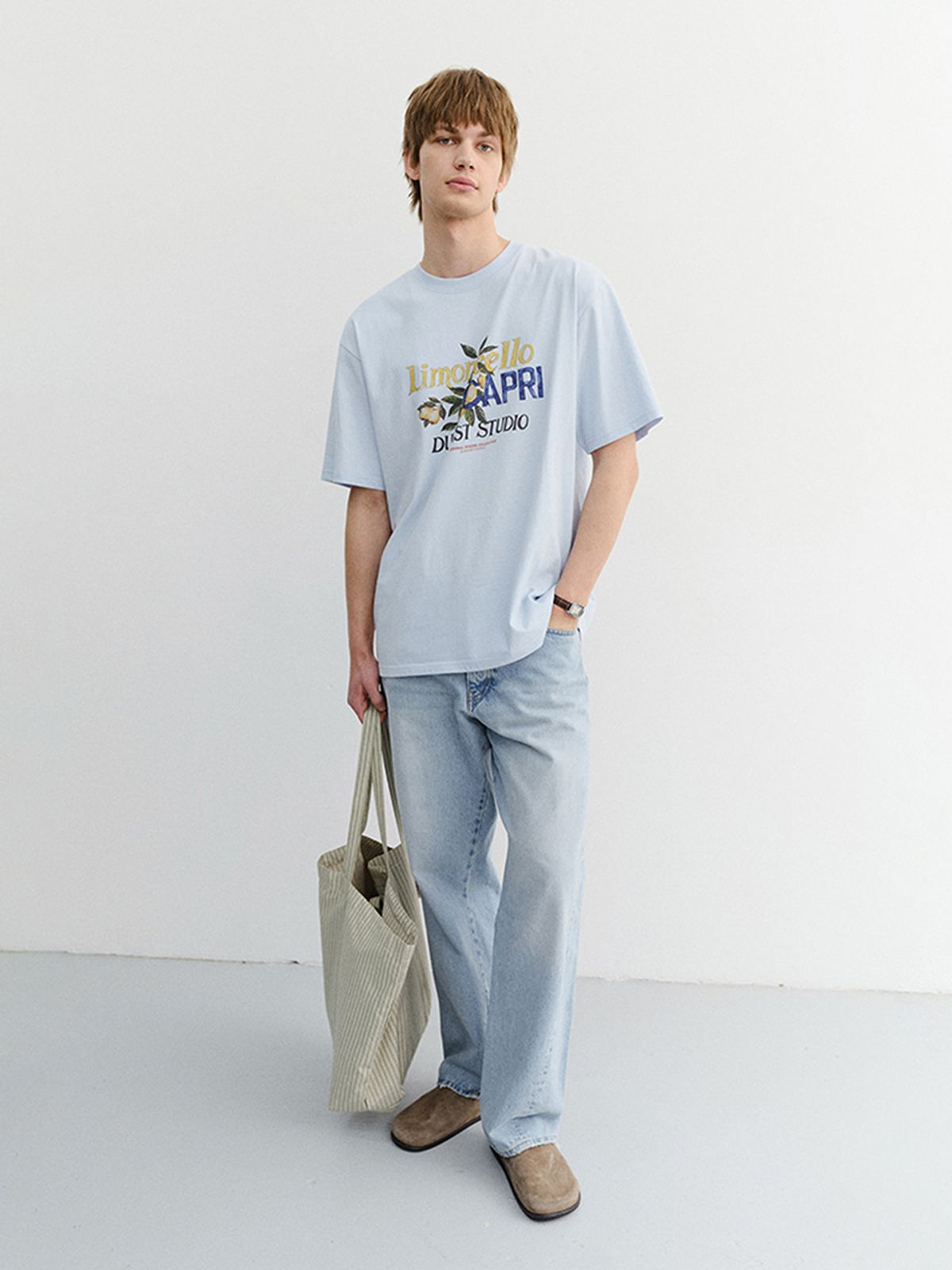 던스트 포 맨(DUNST FOR MEN) LIMONCELLO T-SHIRT_UNISEX_UDTS6B148_SOFT BLUE