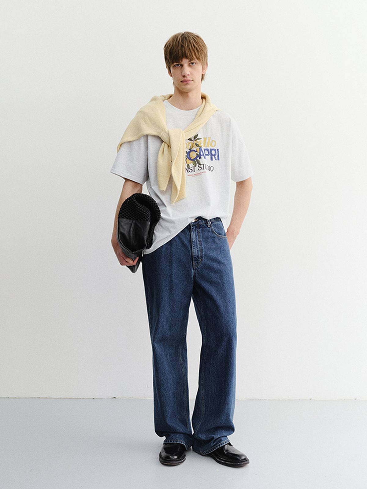 던스트 포 맨(DUNST FOR MEN) LIMONCELLO T-SHIRT_UNISEX_UDTS6B148_LIGHT MELANGE GREY