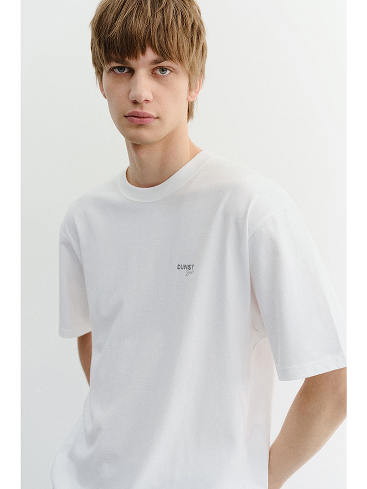던스트 포 맨(DUNST FOR MEN) GARMENT DYED T-SHIRT_UNISEX_UDTS6B146_OFF WHITE