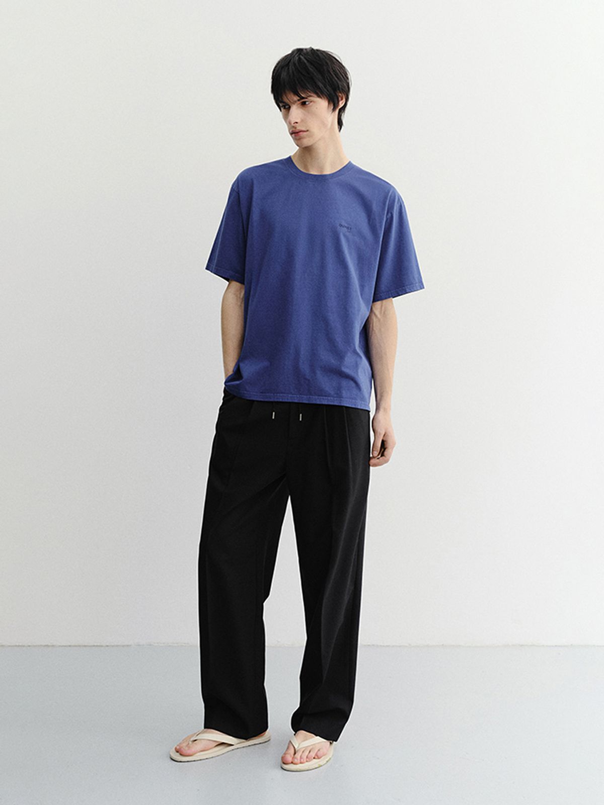 던스트 포 맨(DUNST FOR MEN) GARMENT DYED T-SHIRT_UNISEX_UDTS6B146_BLUE