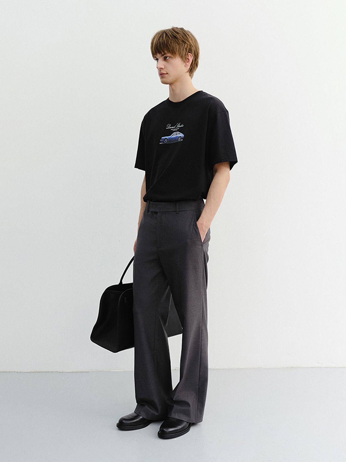 던스트 포 맨(DUNST FOR MEN) SUMMER HOLIDAY CAR T-SHIRT_UNISEX_UDTS6B143_BLACK