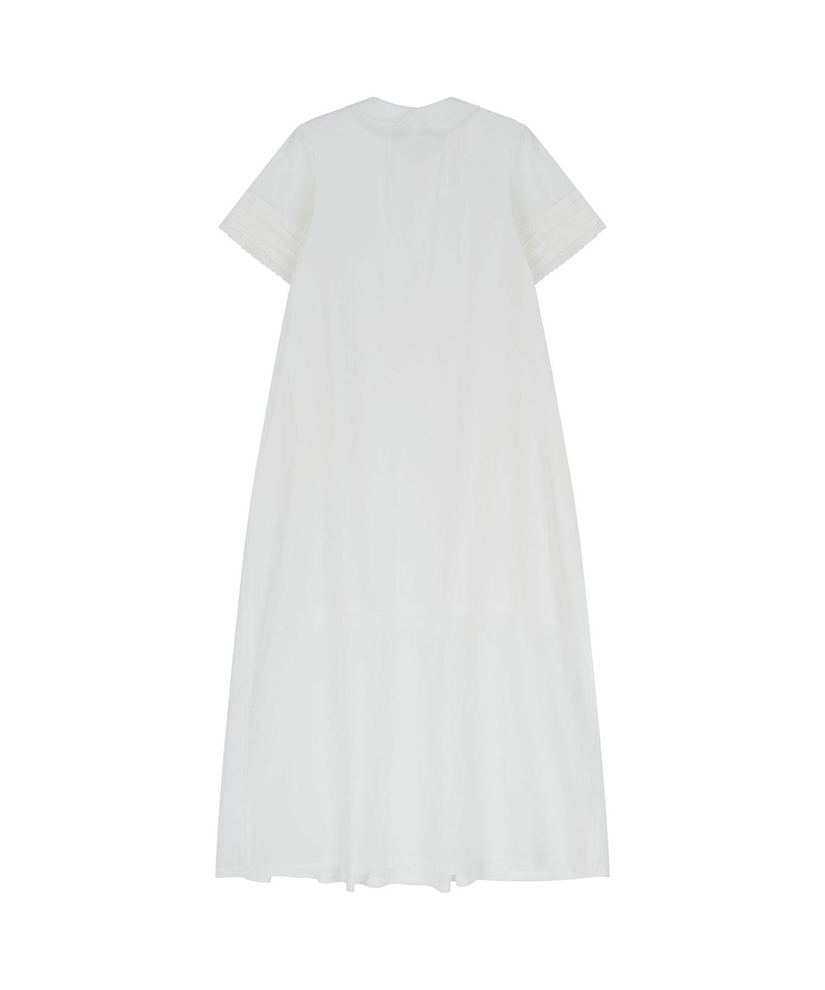 비자비(VIS A VIS) EMBROIDERED LACE TRIM COTTON DRESS (WHITE)