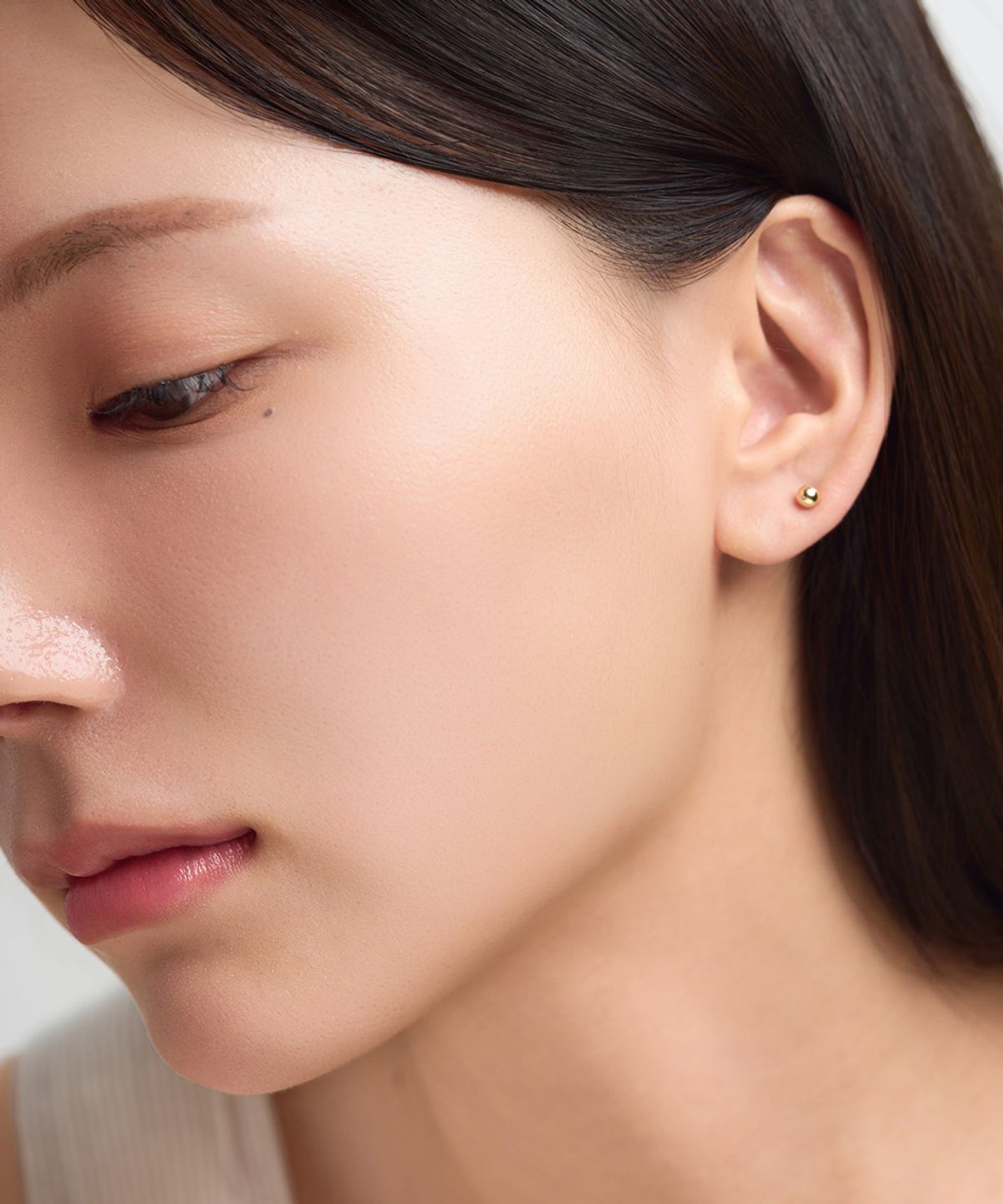 로이드(LLOYD) 3/4/5mm 미니멀 볼 14K 골드 (반쪽) 귀걸이 LPFP3A44G
