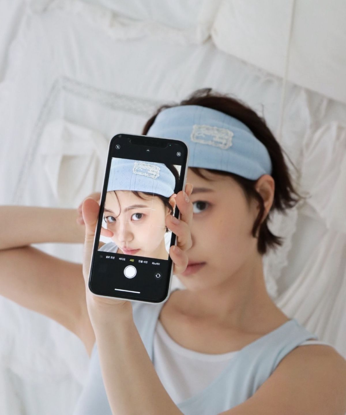 세인트바인(SAINTVINE) 펀칭 레이스 헤어밴드[스카이블루]