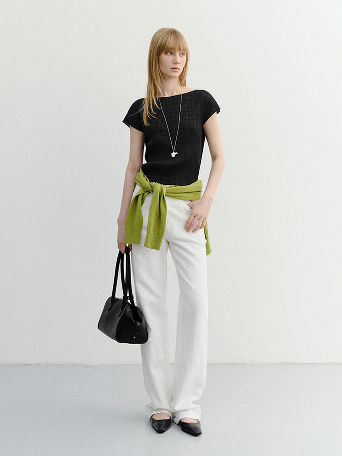 던스트(DUNST) PLEATS BLOUSE_UDBL6B229_BLACK