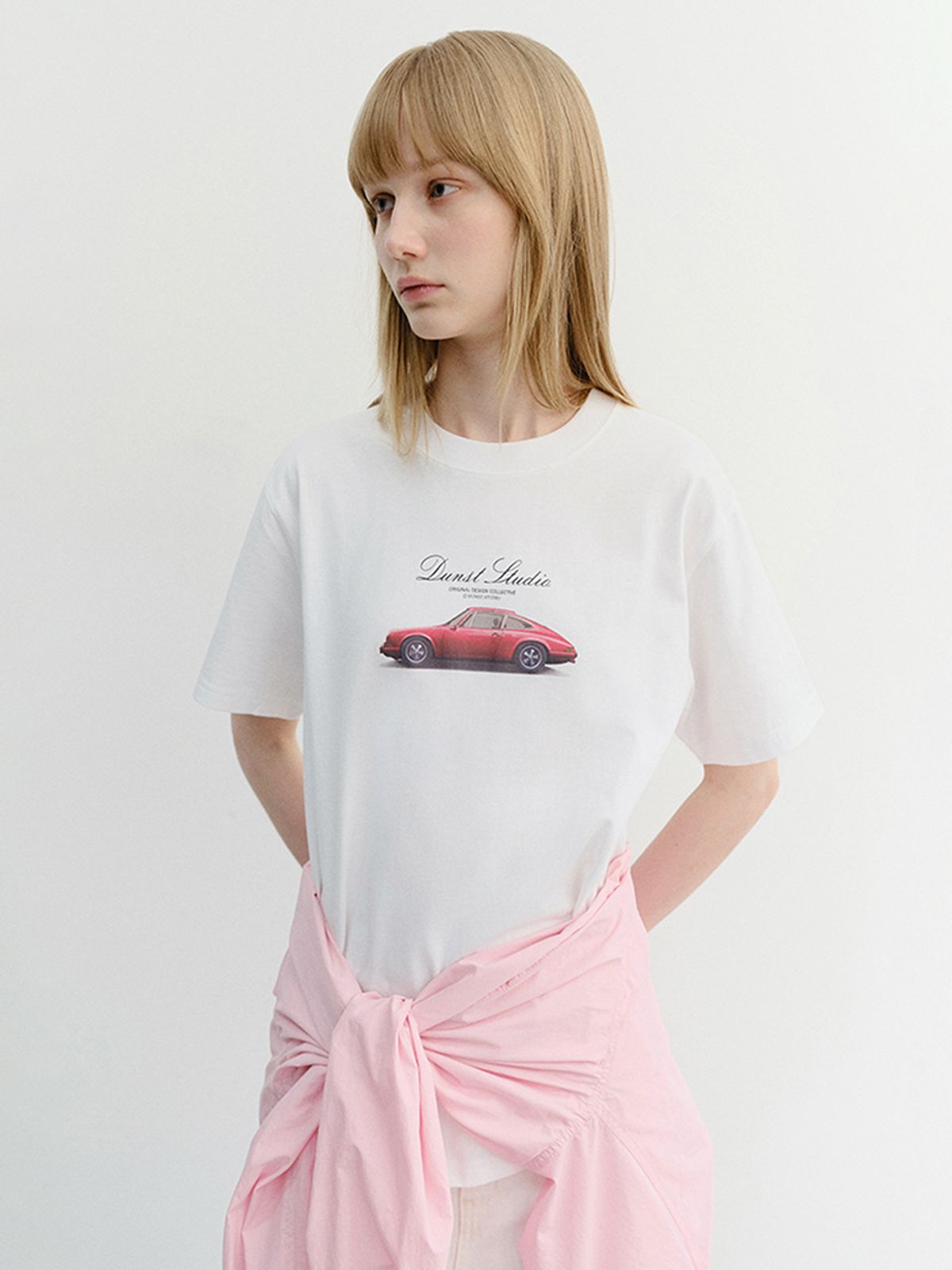 던스트(DUNST) UNISEX SUMMER HOLIDAY CAR T-SHIRT_UDTS6B143_OFF WHITE