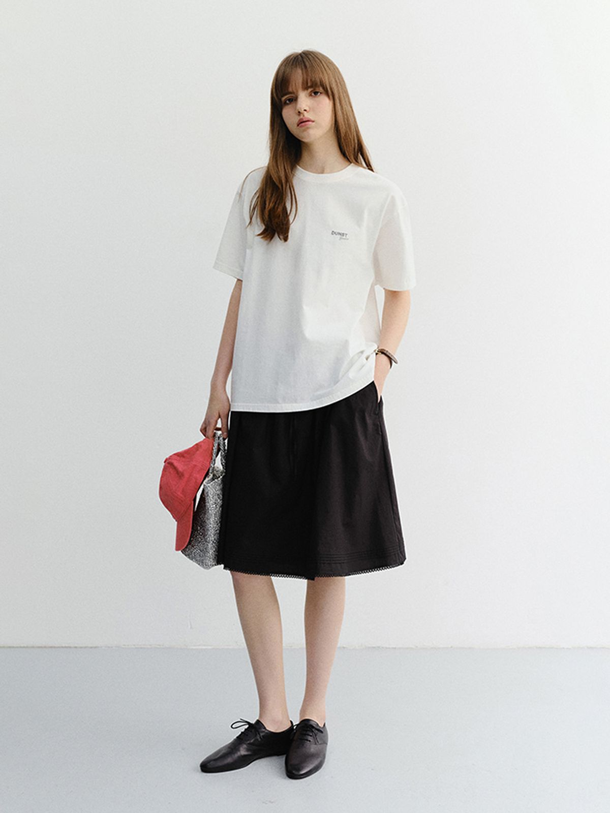 던스트(DUNST) UNISEX GARMENT DYED T-SHIRT_UDTS6B146_OFF WHITE