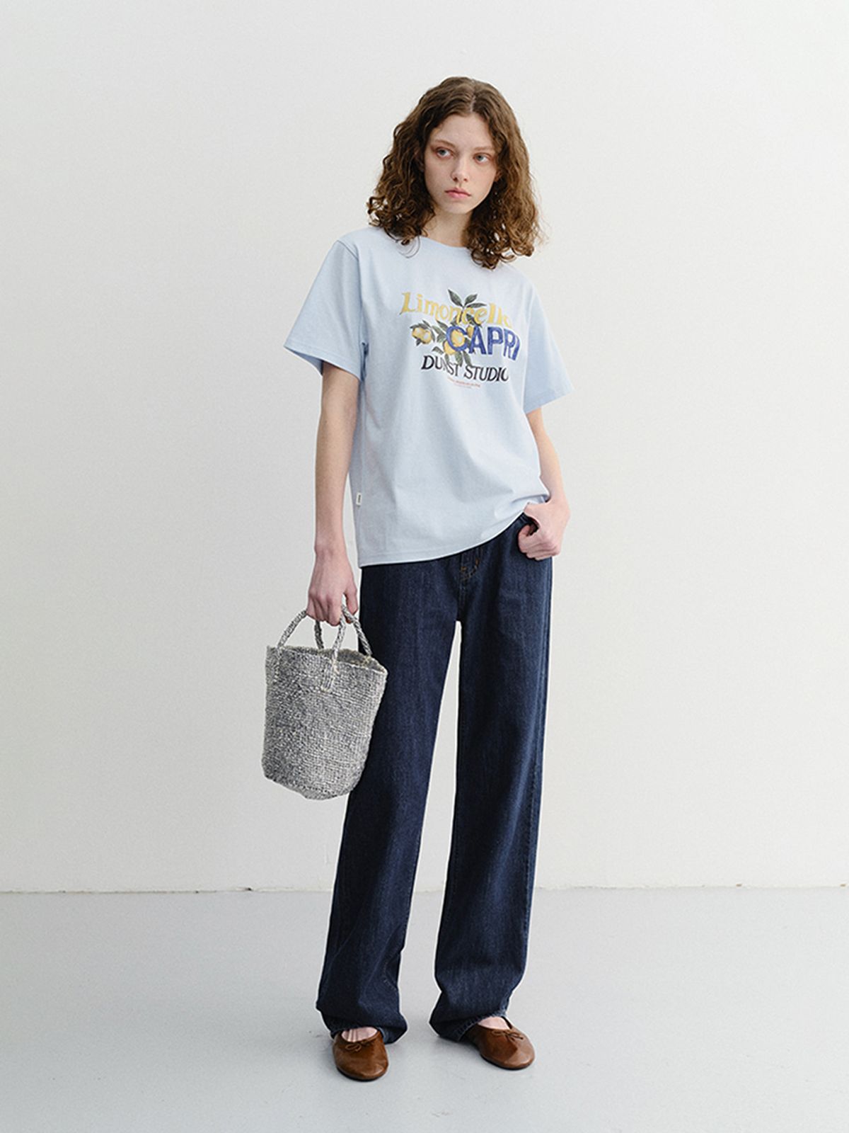 던스트(DUNST) UNISEX LIMONCELLO T-SHIRT_UDTS6B148_SOFT BLUE