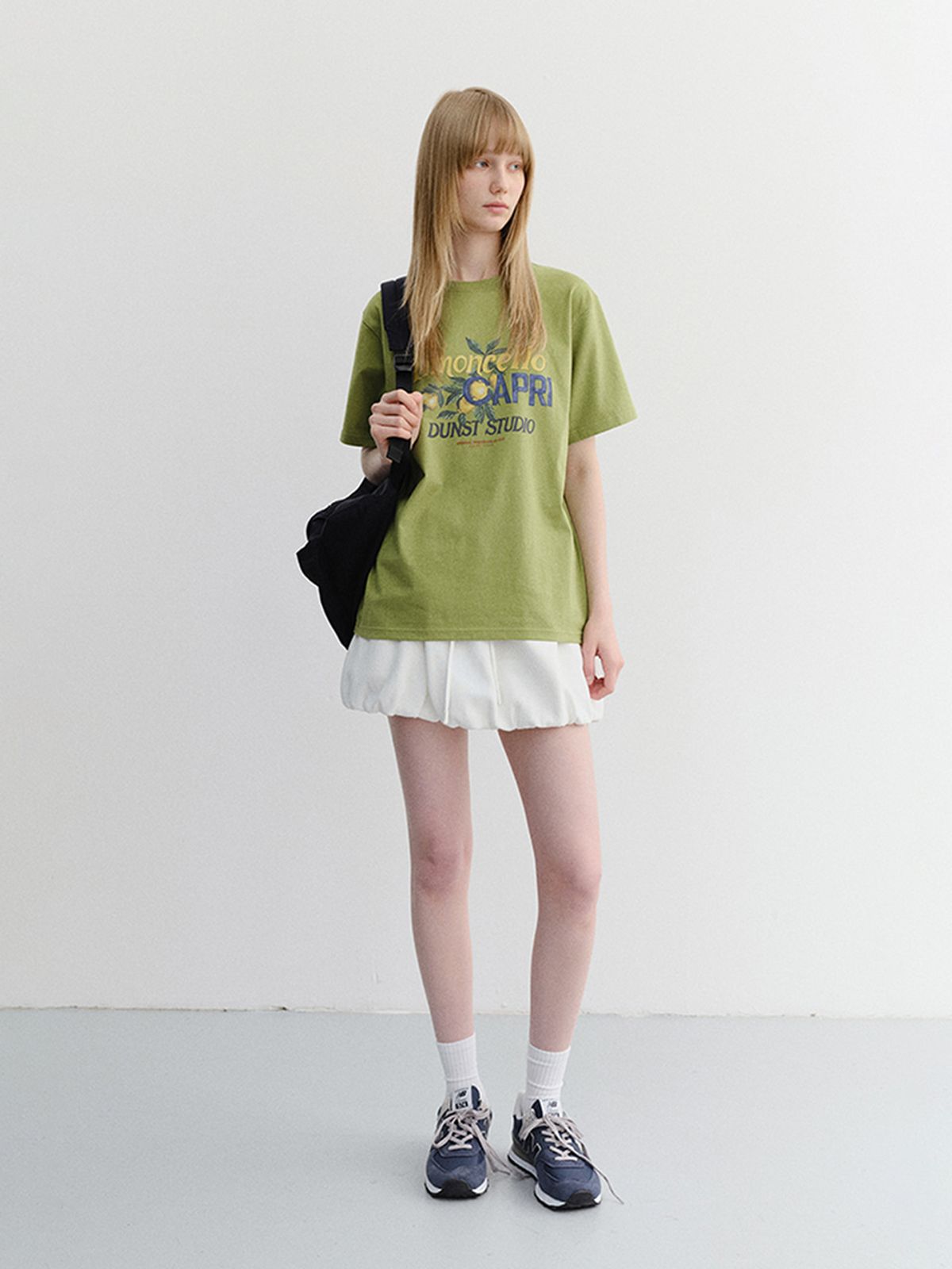 던스트(DUNST) UNISEX LIMONCELLO T-SHIRT_UDTS6B148_OLIVE GREEN