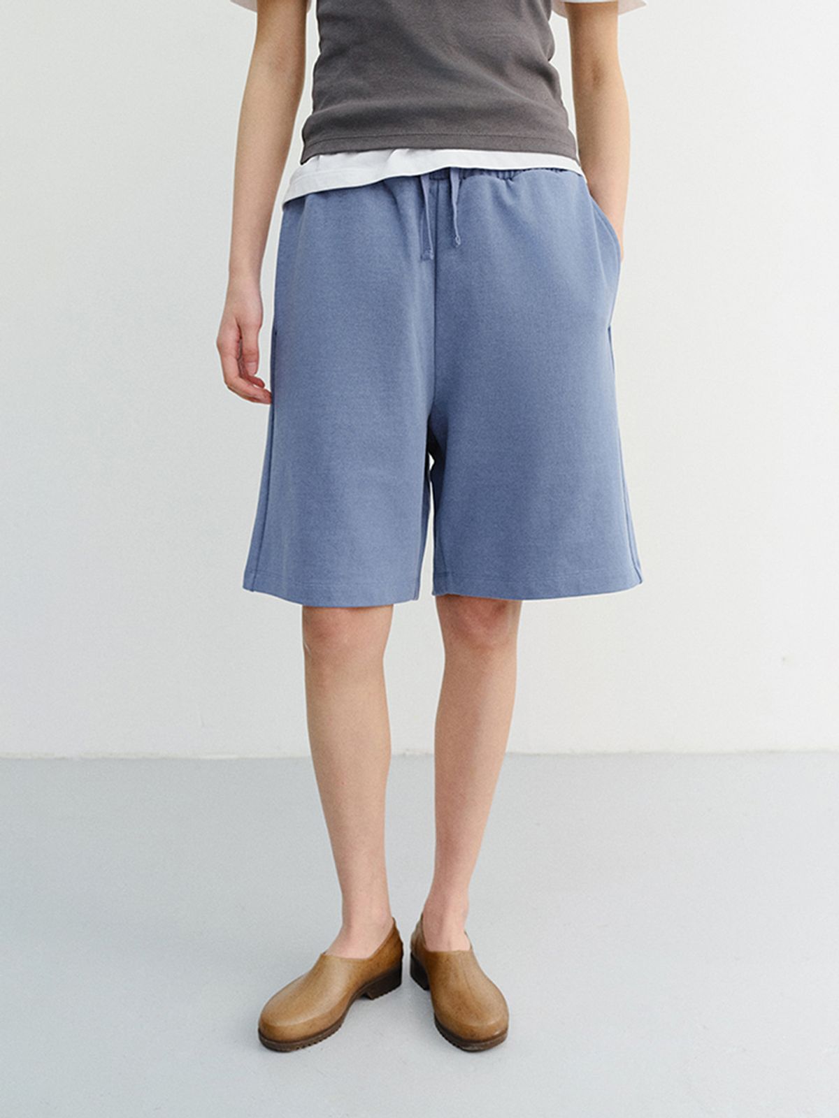 던스트(DUNST) UNISEX PIGMENT RELAXED BEACH SHORTS_UDPA6B123_BLUE