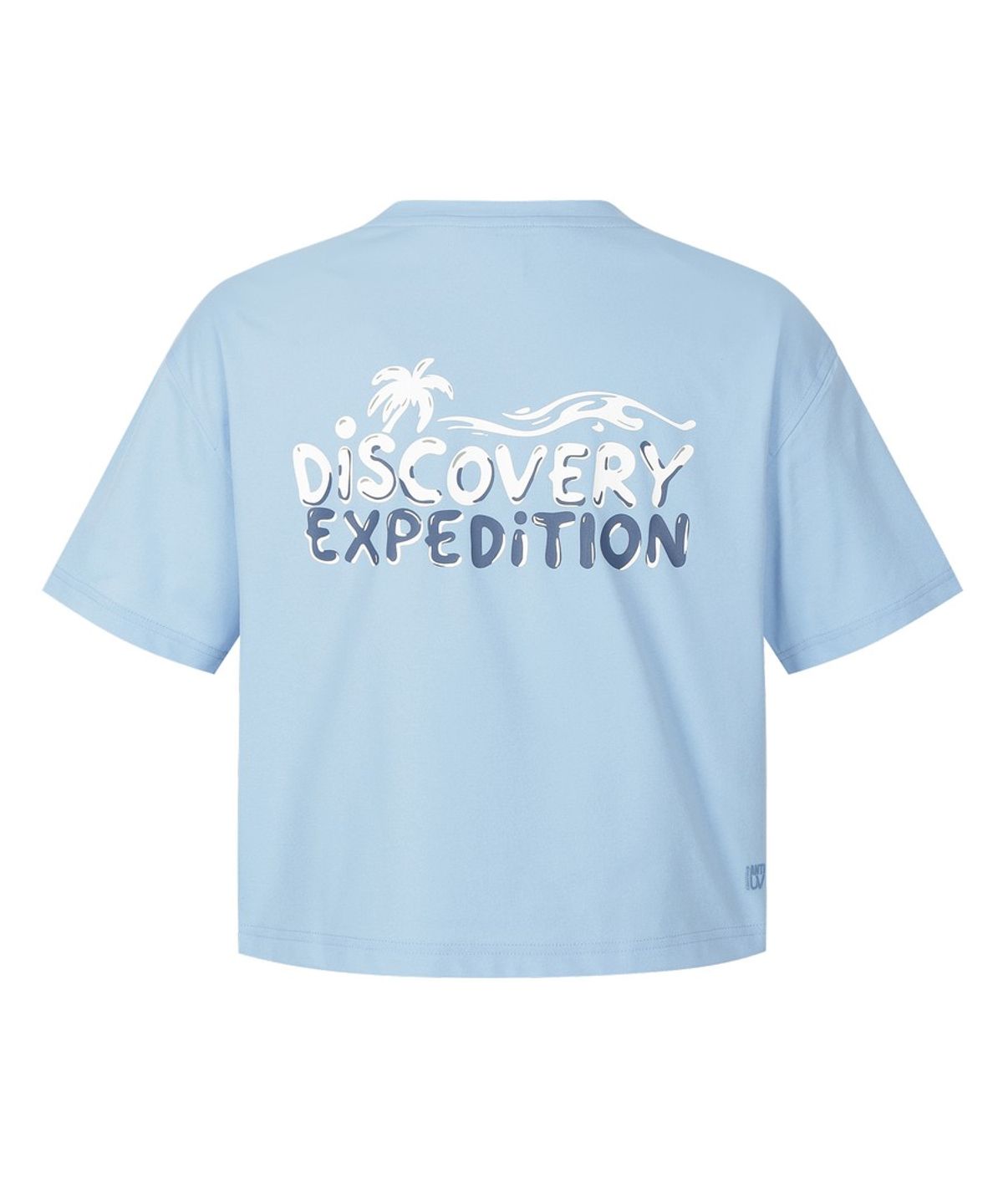 디스커버리 익스페디션(DISCOVERY EXPEDITION) 여성 에셀셜 반팔 크롭 커버업 (L/BLUE)