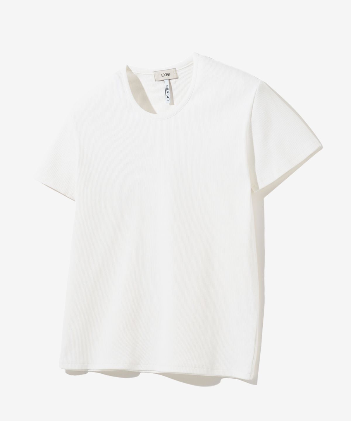 이코르(ECORR) [ECR X MERGO] 골지 라운드넥 반팔 티셔츠 : 4COLOR