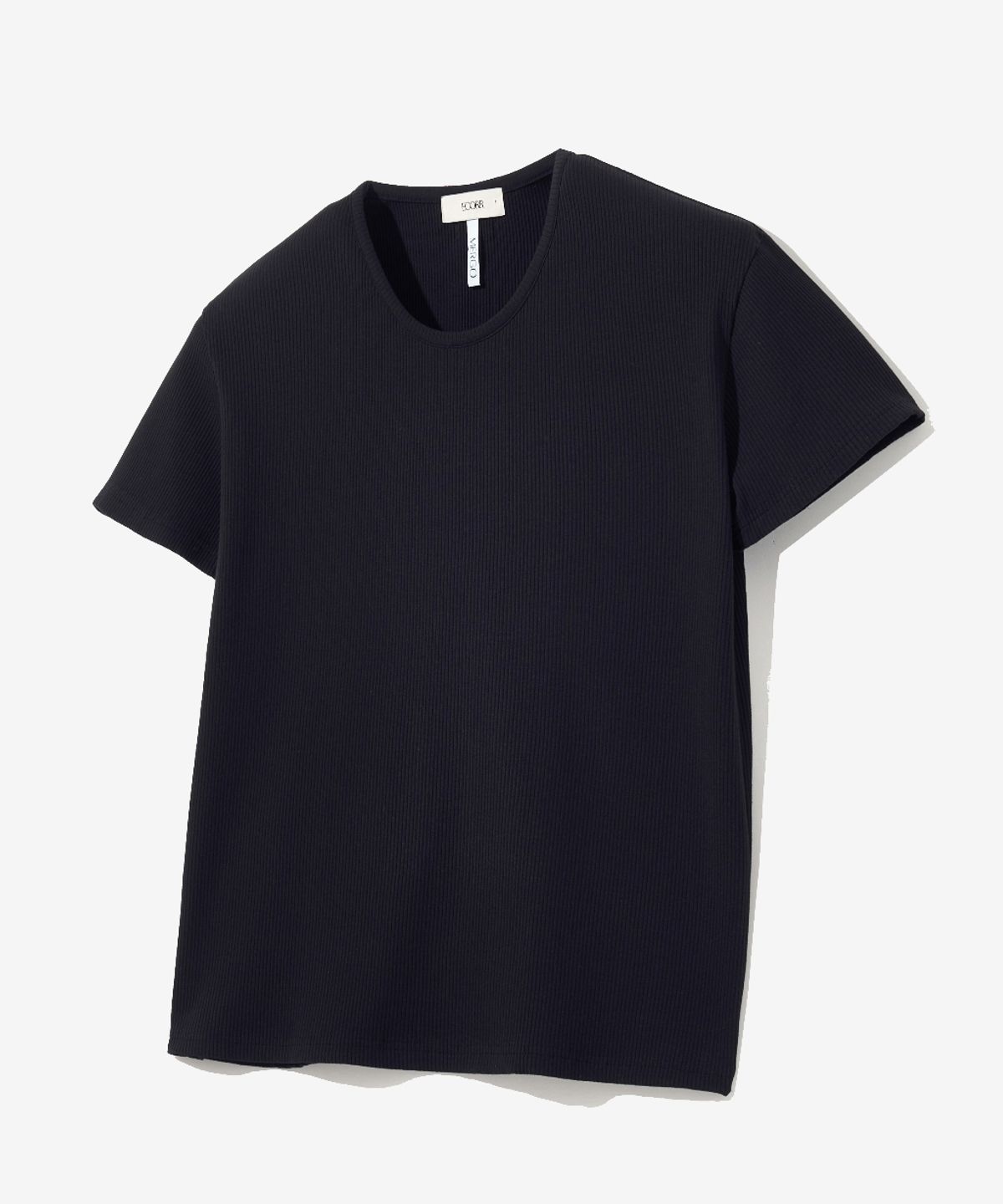 이코르(ECORR) [ECR X MERGO] 골지 라운드넥 반팔 티셔츠 : 4COLOR