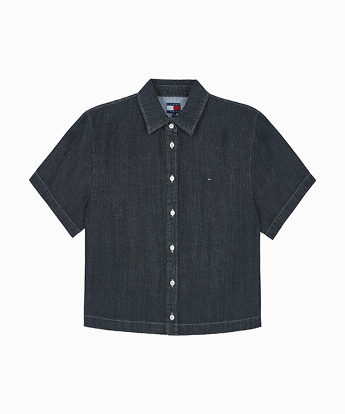 타미진스(TOMMY JEANS) 린넨 블렌드 데님 셔츠 (T32G1NSH03TWL11AP)