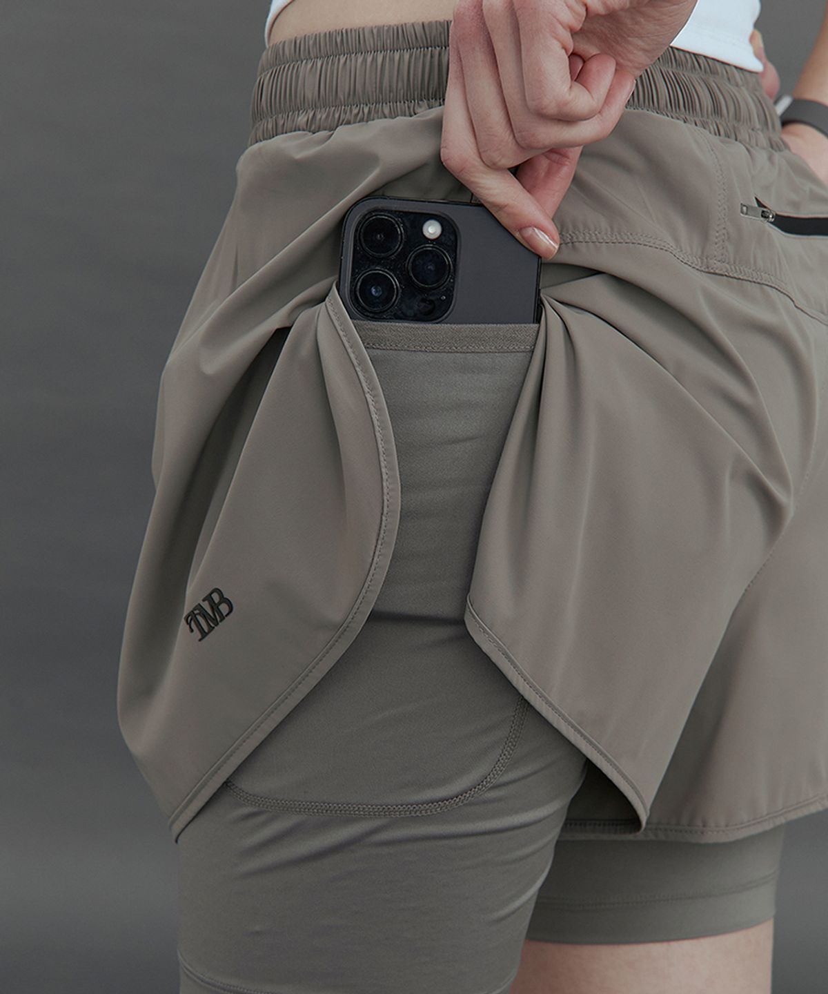 트리밍버드(TREEMINGBIRD) TMB Active Layered Training Shorts [ Gray ]