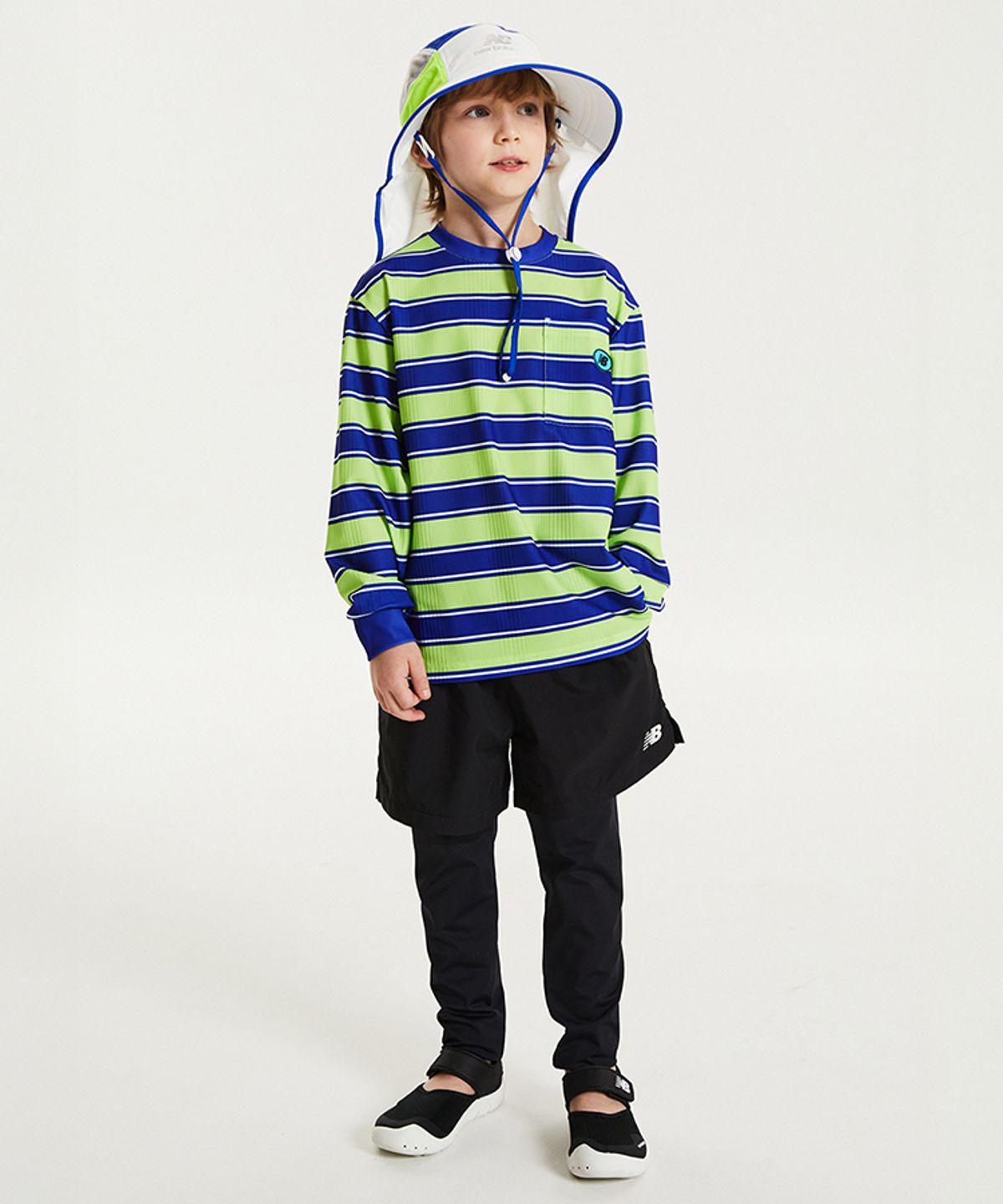 뉴발란스 키즈(NEWBALANCEKIDS) 아동 4.5부 반바지+9부 레깅스 세트(유니) NK9RG2103U19