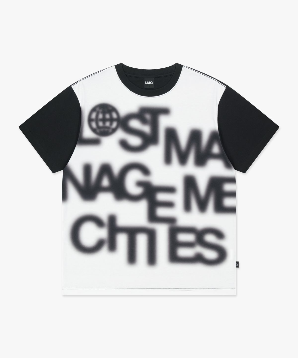 엘엠씨(LMC) BLUR LETTERING COLOR BLOCK TEE black