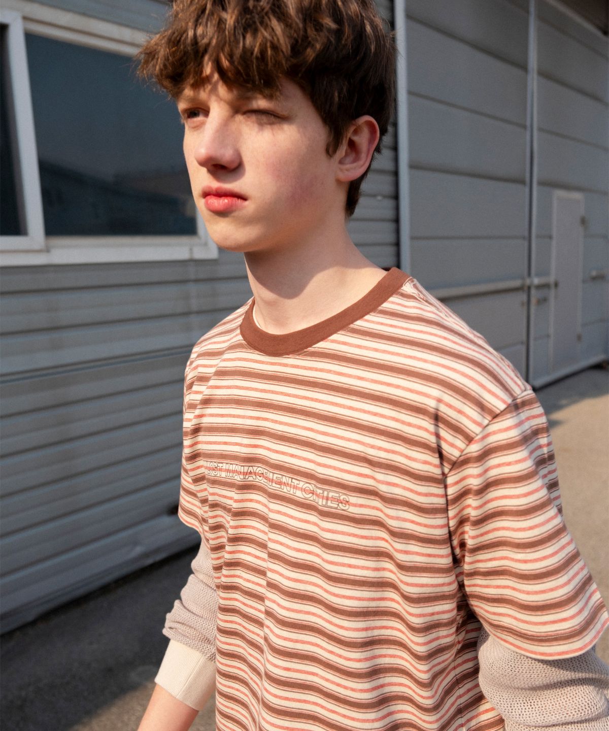 엘엠씨(LMC) MULTI STRIPE TEE brown
