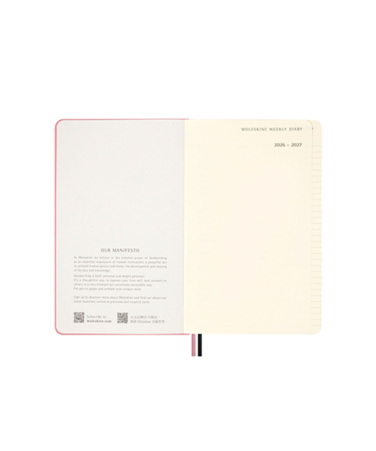 몰스킨(MOLESKINE) [26블랙핑크]위클리(18M) 블랙 L