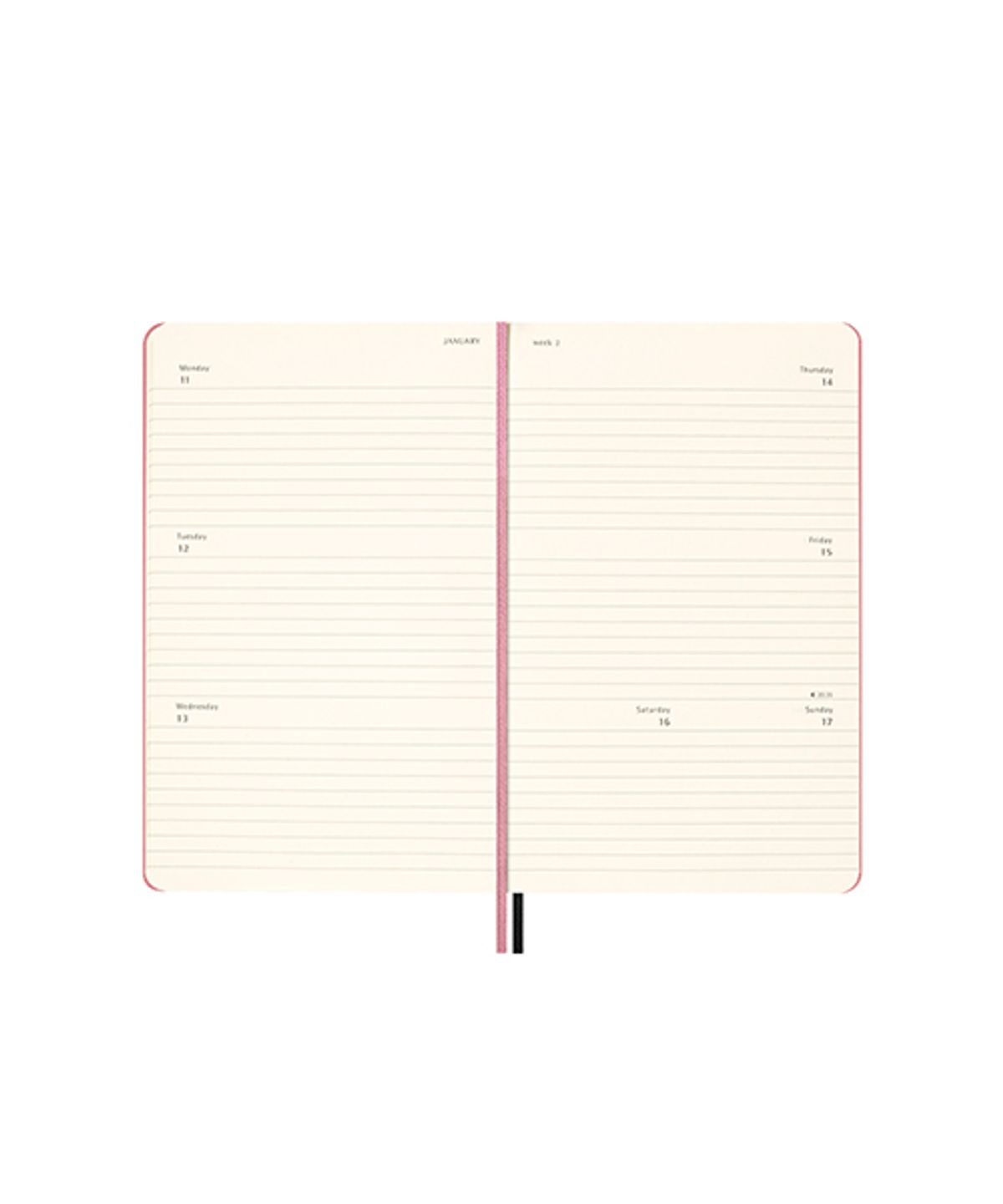 몰스킨(MOLESKINE) [26블랙핑크]위클리(18M) 블랙 L