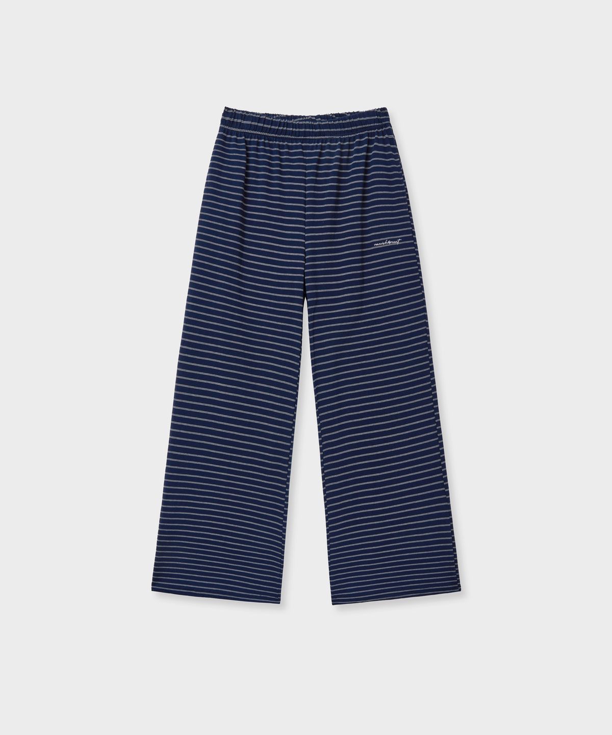 바니쉬먼트(VANISHMENT) Stripe banding pants_navy