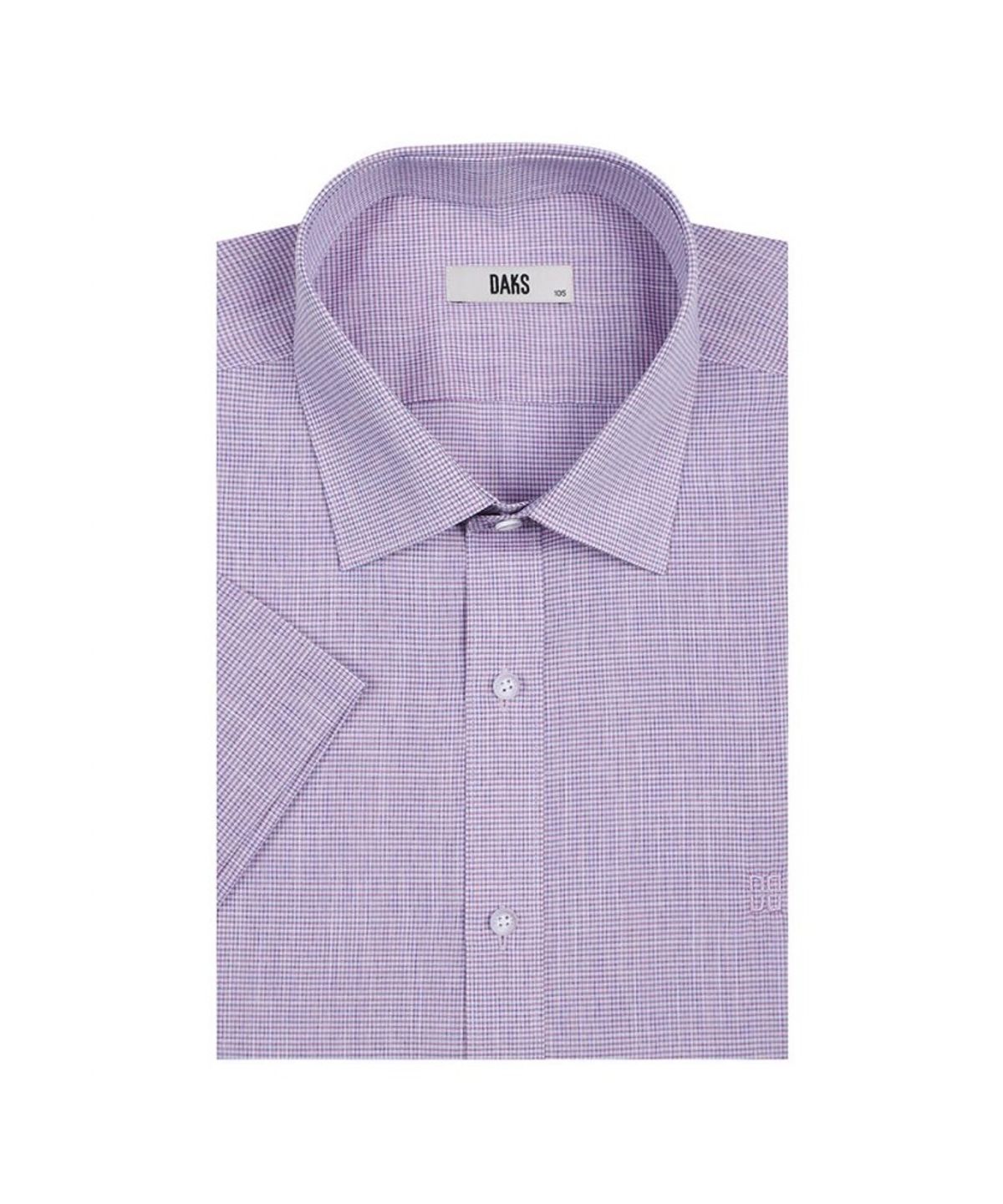 닥스셔츠(DAKS SHIRTS) 노케어 폴리혼방 솔리드패턴 반팔셔츠 레귤러핏_DLS1SHDS130R1