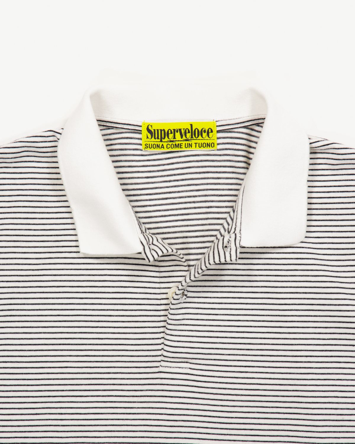 슈퍼벨로체(SUPERVELOCE) Miglia Stripe Polo Shirt White