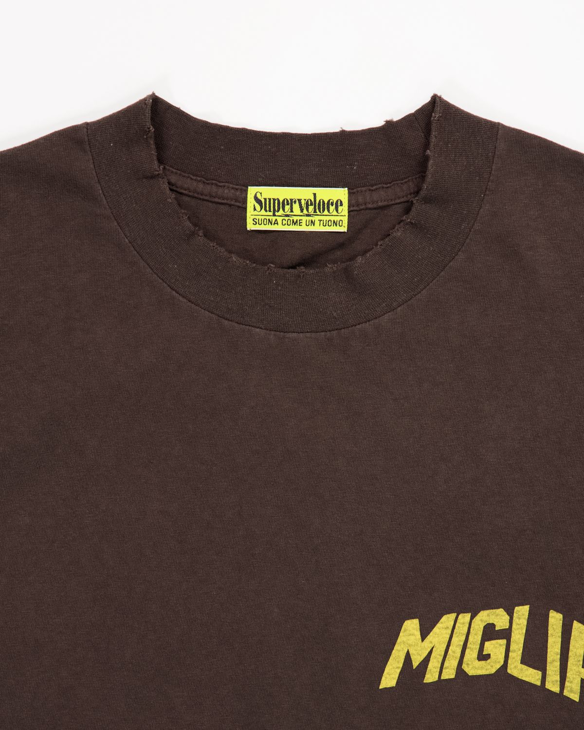 슈퍼벨로체(SUPERVELOCE) Miglia Signature Crop T-shirt Mocha