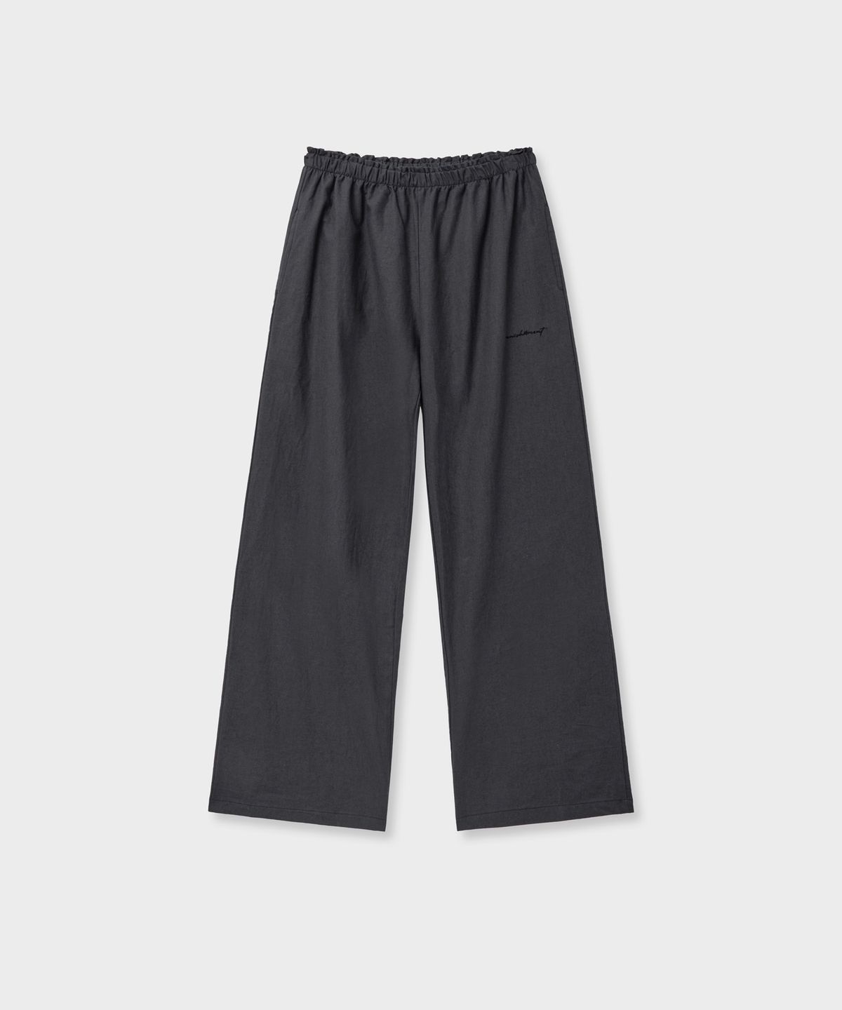 바니쉬먼트(VANISHMENT) Linen banding pants_charcoal