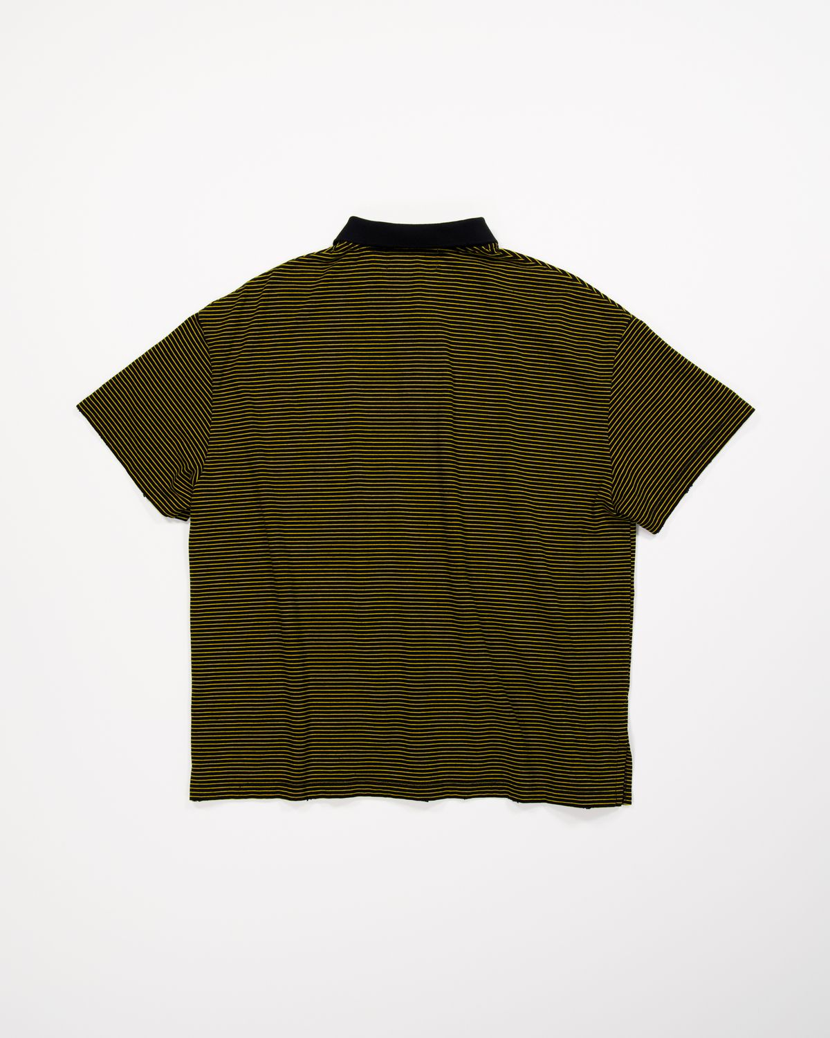 슈퍼벨로체(SUPERVELOCE) Miglia Stripe Polo Shirt Black