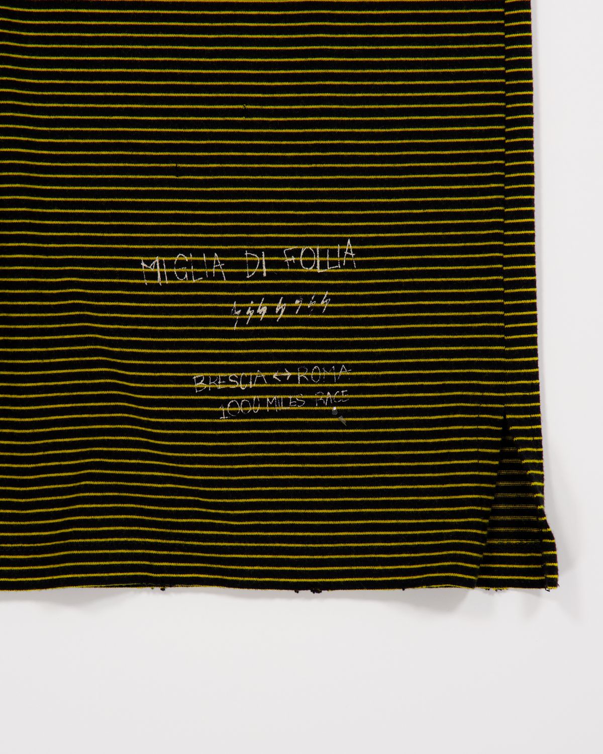 슈퍼벨로체(SUPERVELOCE) Miglia Stripe Polo Shirt Black
