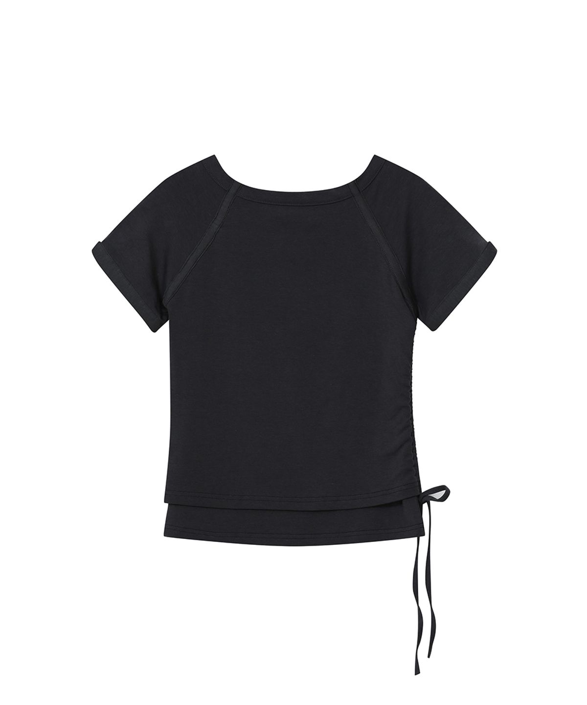 미세키서울(MISEKI SEOUL) [미세키서울X여밈] Snap shirring shortsleeve BLACK