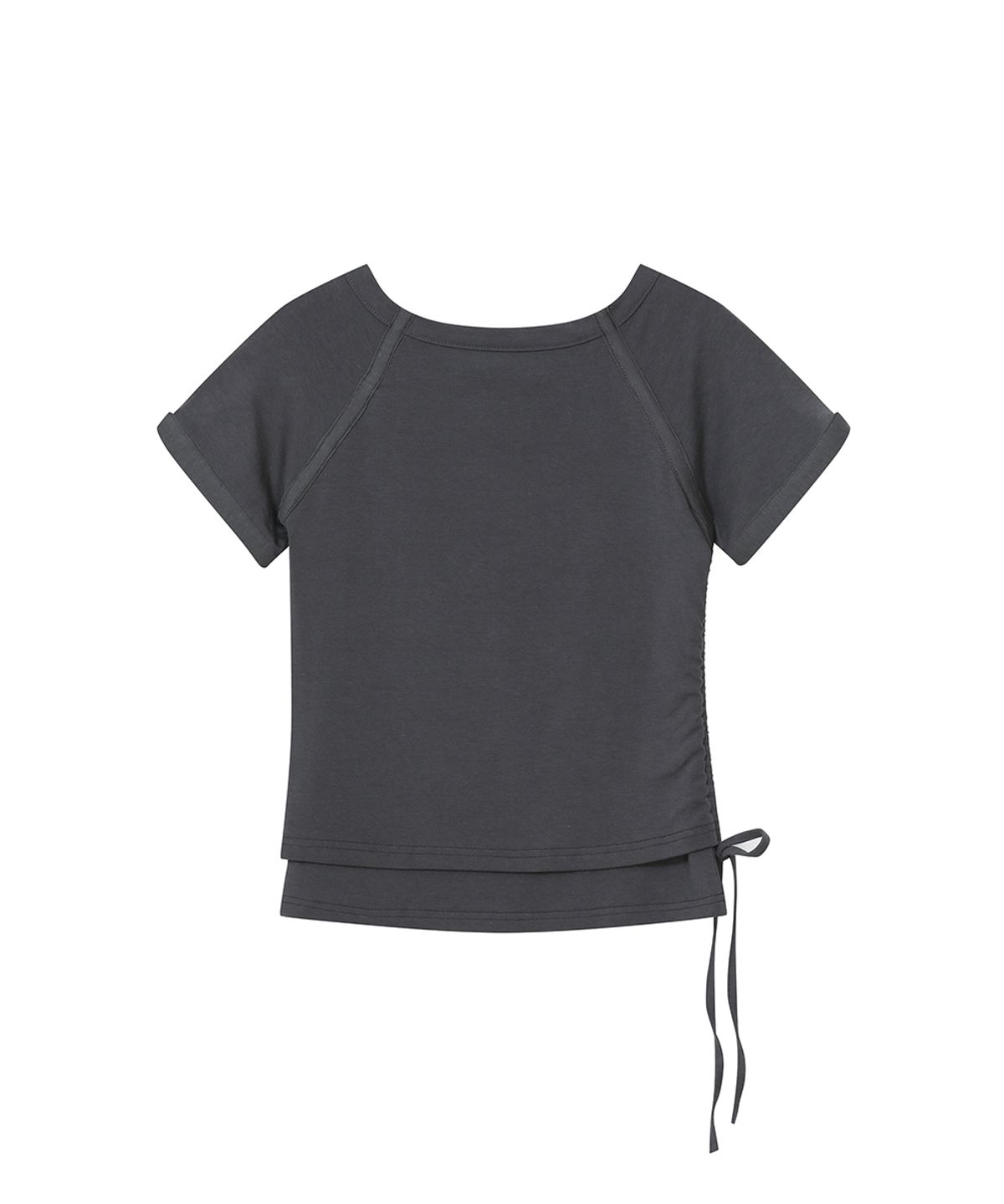 미세키서울(MISEKI SEOUL) [미세키서울X여밈] Snap shirring shortsleeve CHARCOAL