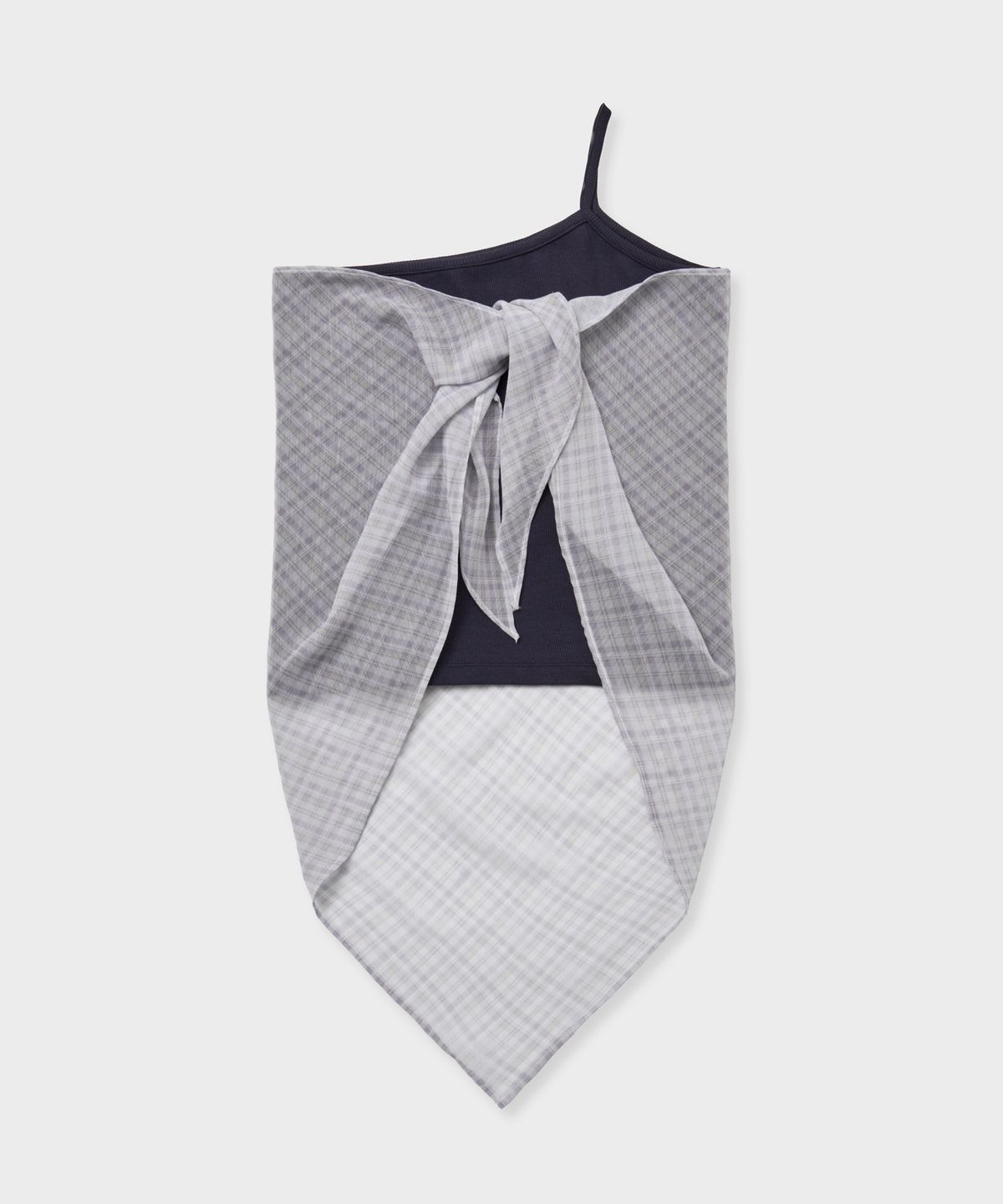 바니쉬먼트(VANISHMENT) [SET] Scarf tank top_navy